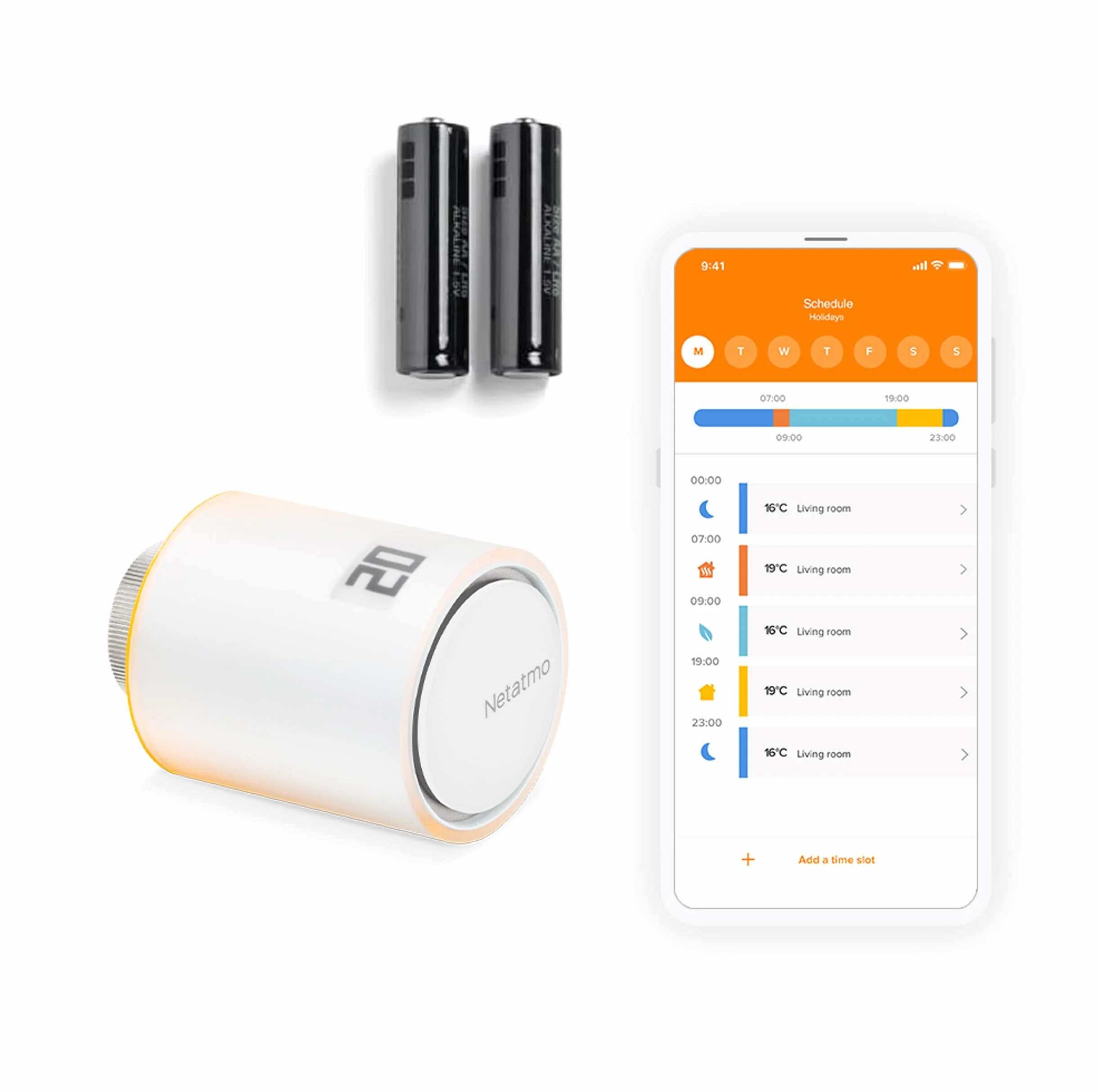 Netatmo Podłączana i Inteligentna Głowica Termostatyczna, Akcesorium do Inteligentnego Termostatu i do Zbiorowego Pakietu Grzewczego, NAV -PL
