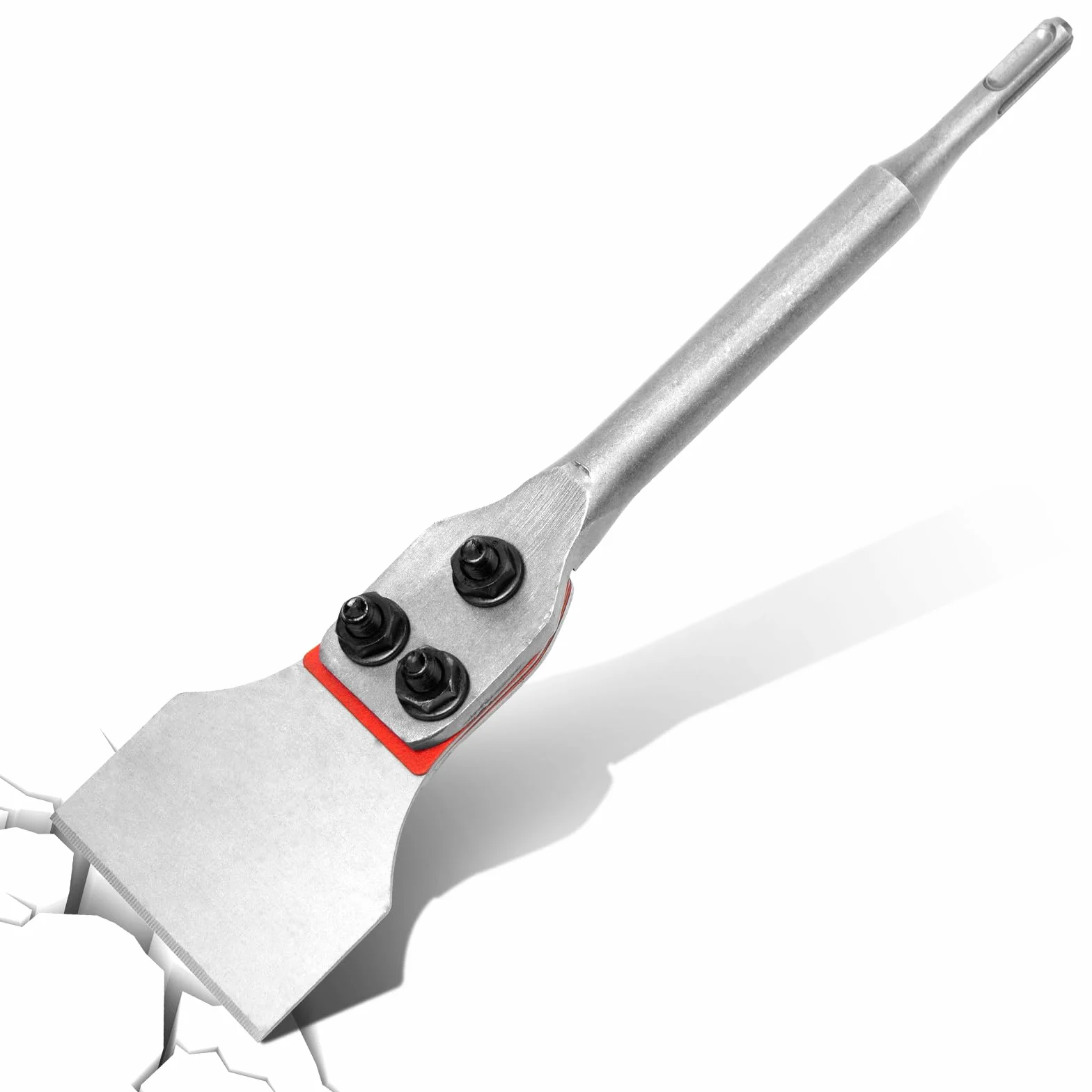 Dłuto SDS Max do Płytek 300 mm x 75 mm SDS Plus Szerokie Dłuto Szpatułkowe Płaskie do Usuwania Kleju do Podłóg Płytki PCV Farba linoleum Klej do Płytek Dywanowych