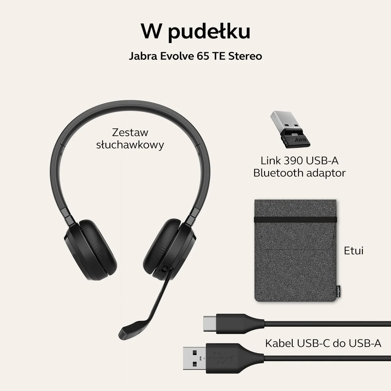 Jabra Evolve 65 TE Stereo - Auricolare - On-Ear