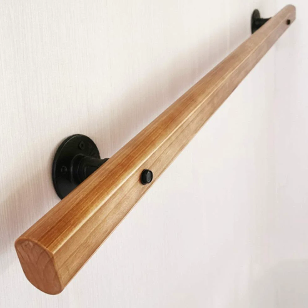 Fushou Solidna sosna poręcz na schody. Antypoślizgowa odporna na zużycie do użytku domowego stary człowiek zabezpieczenie przed dziećmi poręcz montaż na ścianie strych willa korytarz Wuzming (rozmiar: 80 cm)