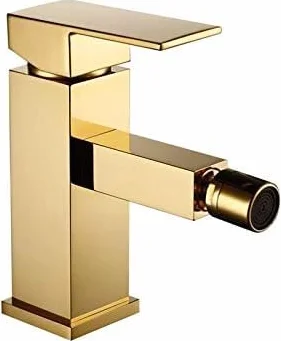 Bateria łazienkowa mosiężny kwadratowy styl złote wykończenie bidet jednouchwytowa bateria wodna kran bidet armatura krany