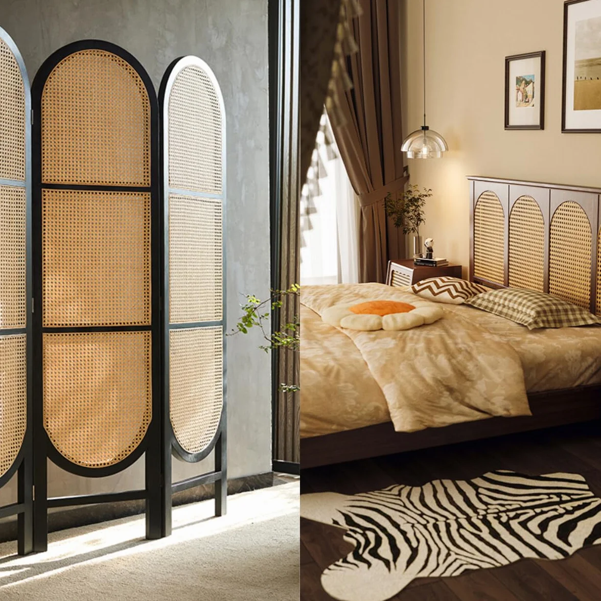 Naturalna kratka wiklinowa szerokość 80 cm na metry - rattanowa rolka 80 x 150 cm - duży rozmiar do mebli i tapicerki krzeseł