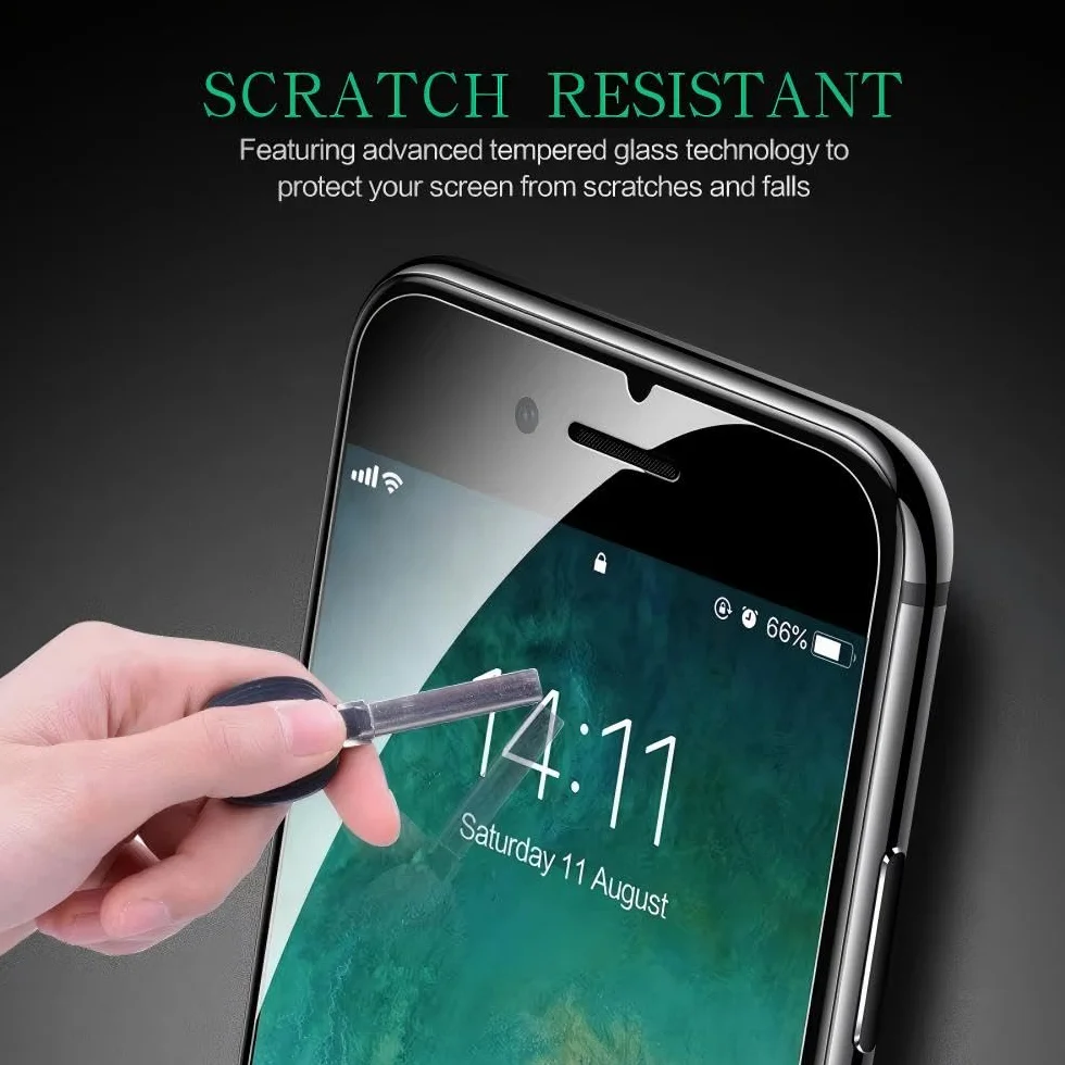 Szkło hartowane pancerne do iPhone SE3 2022 SE2 2020 8 7 6S 6 3 sztuki