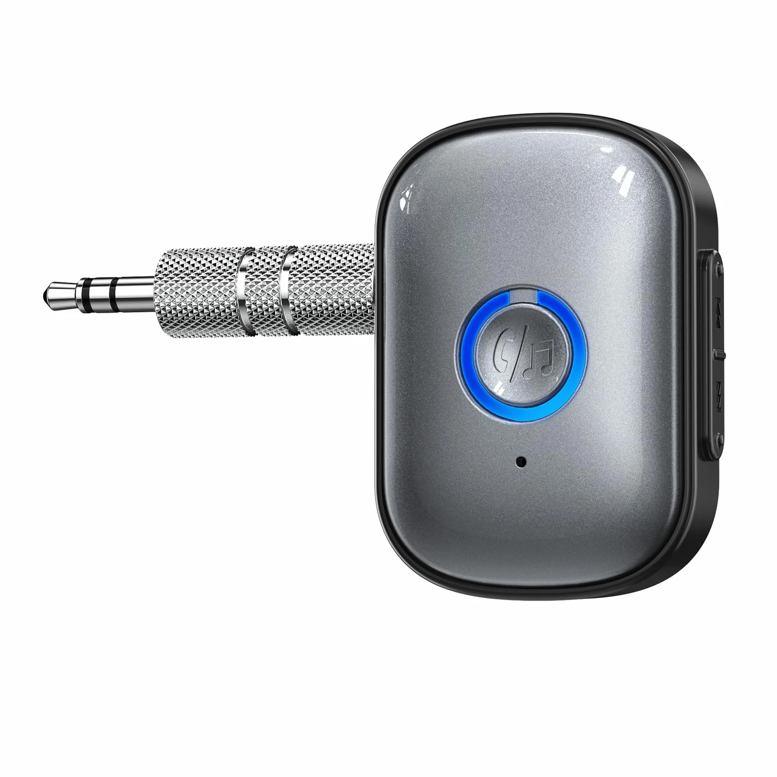 ORIA Odbiornik nadajnika Bluetooth 5.3, przenośny adapter audio AUX z redukcją szumów, plug and play, regulacja głośności, 3,5 mm odbiornik audio do samochodu/samolotu/słuchawek/głośnika