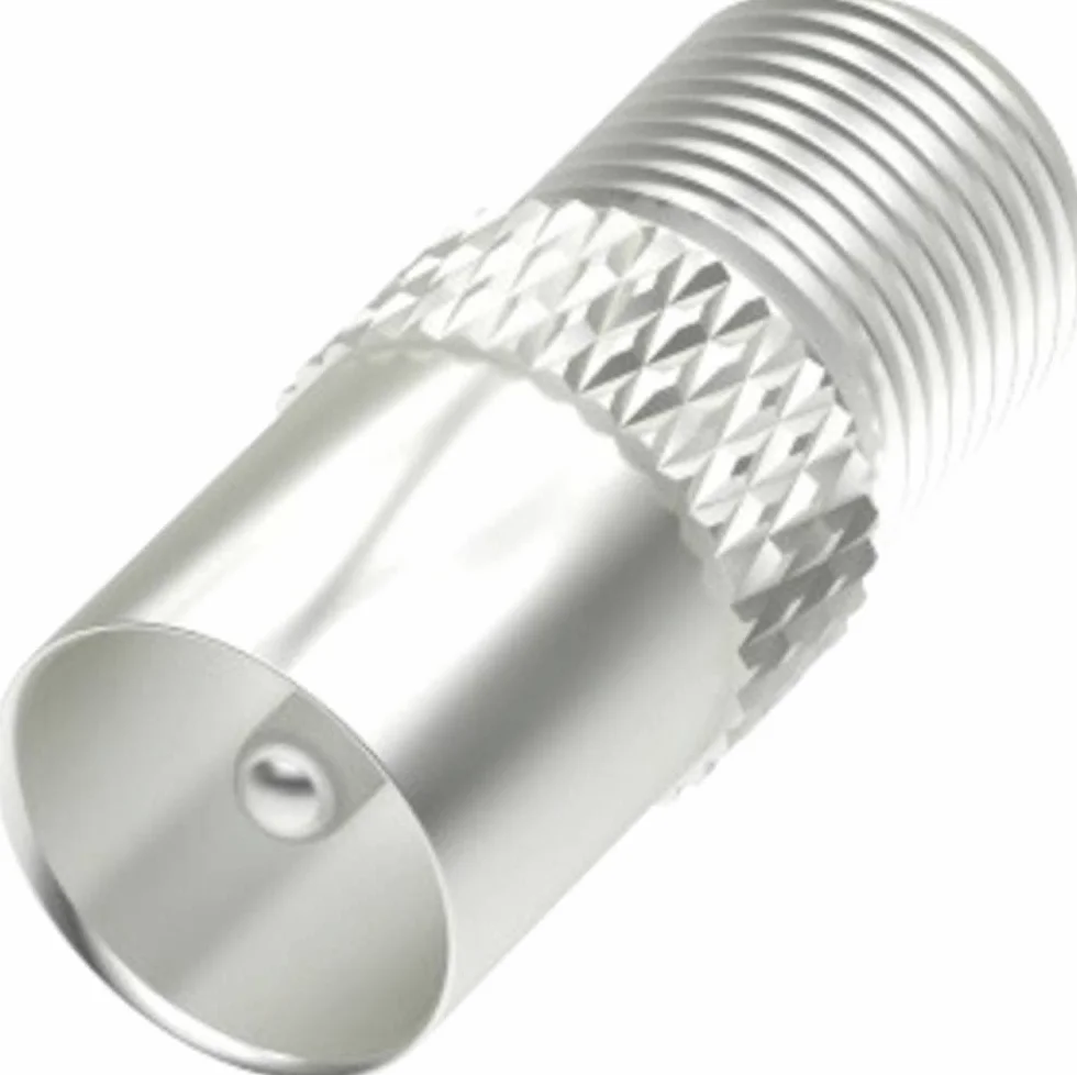 Hama wtyk antenowy gniazdo F adapter koncentryczny srebrny