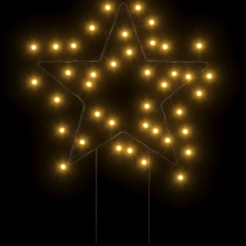 Homgoday Świąteczne dekoracje świetlne z kolcami, 3 szt., gwiazda, 50 diod LED, 29 cm, lampa bożonarodzeniowa, na zewnątrz, do wewnątrz, dekoracja bożonarodzeniowa, na imprezę, wesele, do domu i