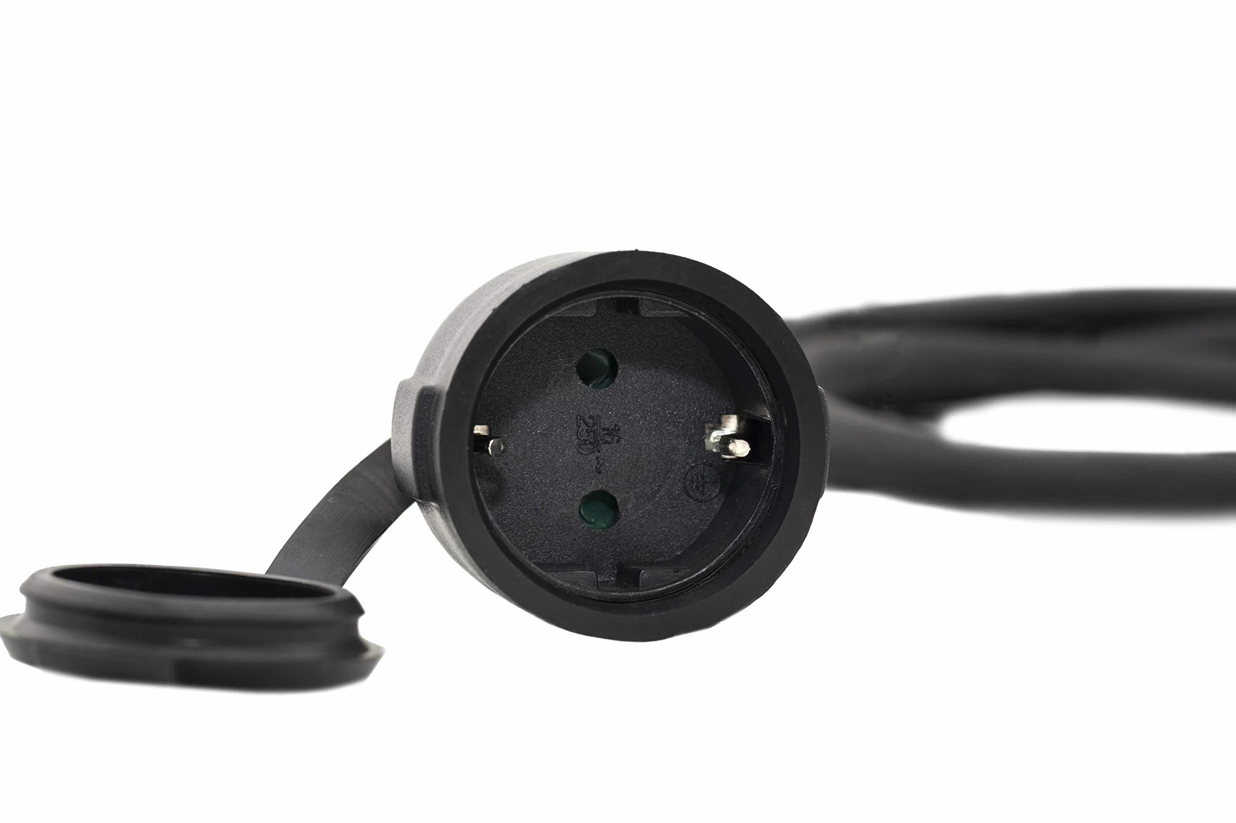 Meister CEE Zestaw kabli adapterowych 2-częściowy - kabel 1,5 m, wtyczka CEE i złącze - wytrzymałe kable gumowe H07RN-F3G 2,5 mm² - 16A/230 V - IP44 kabel zewnętrzny/adapter kempingowy / 7425310