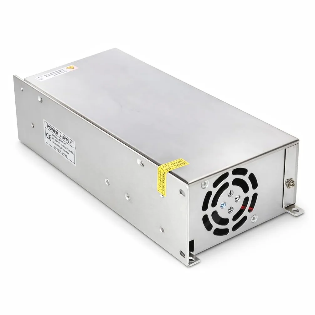 Jandei - zasilacz transformatora 110/220V AC do 12V DC 600W 50A, instalacja wewnętrzna IP20 do taśm LED, neonowych lub niskiego napięcia