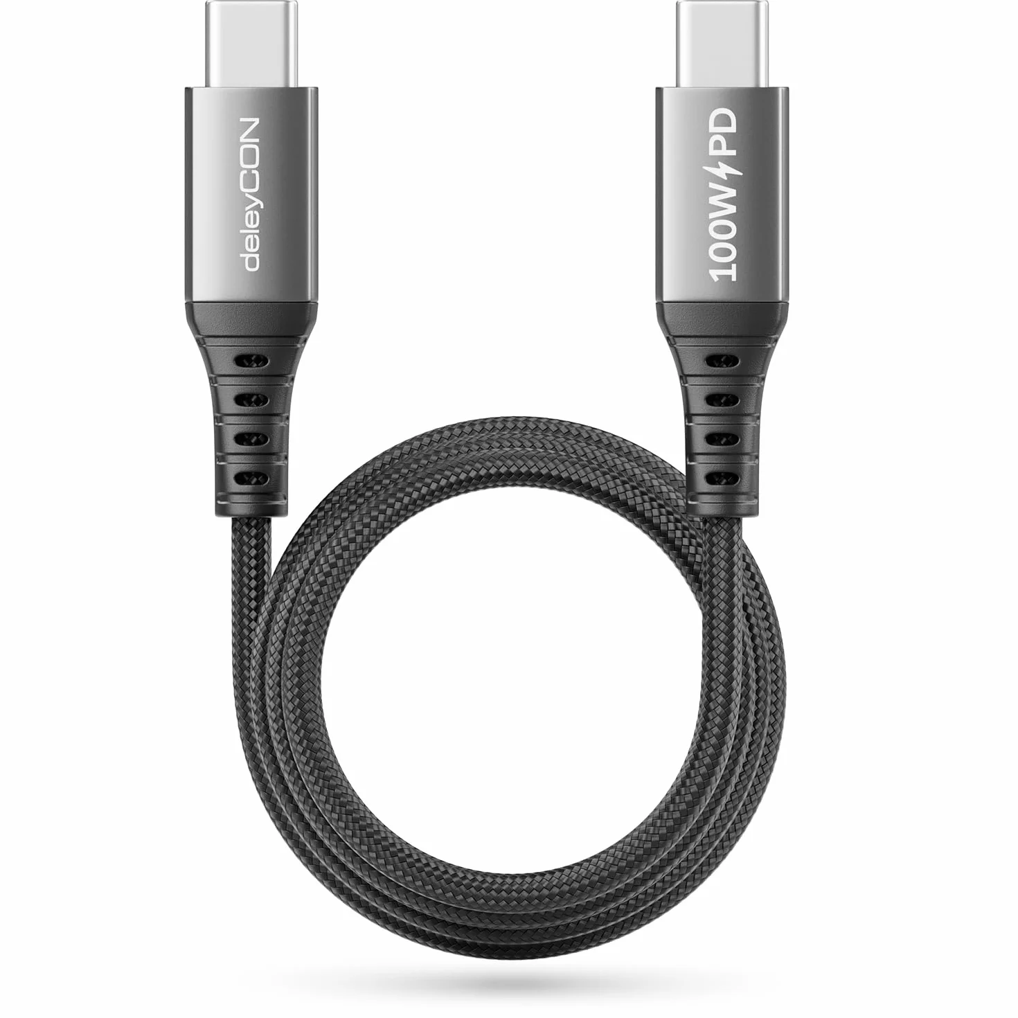 deleyCON 2m USB C Kabel 100W Szybkie Ładowanie PD 3.0 PPS USB-C na USB-C
