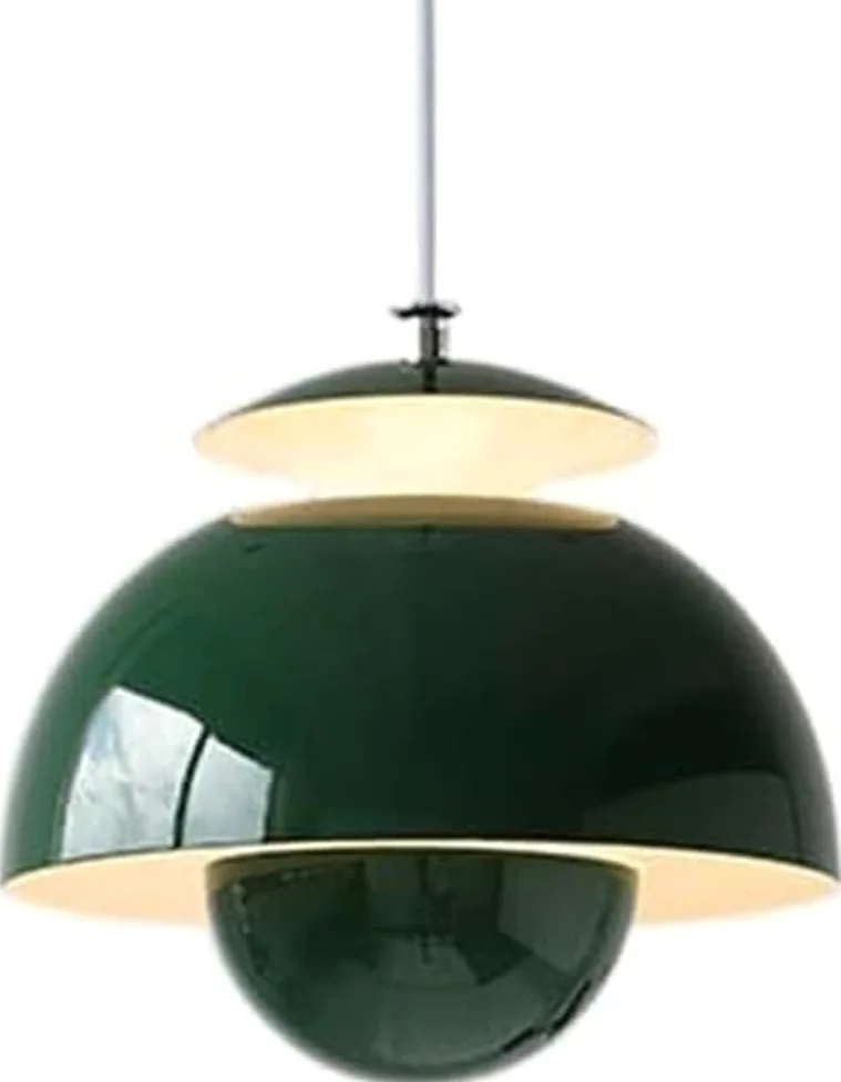 Hertl Nordic Modern Style Wiszące Światło,Flush Mount Ceiling Lighting Fixtures,Kreatywna osobowość Metalowa lampa wisząca Lampshade,Dziecięce Barber Shop Hotel Decoration Chandelier (Color : Green)