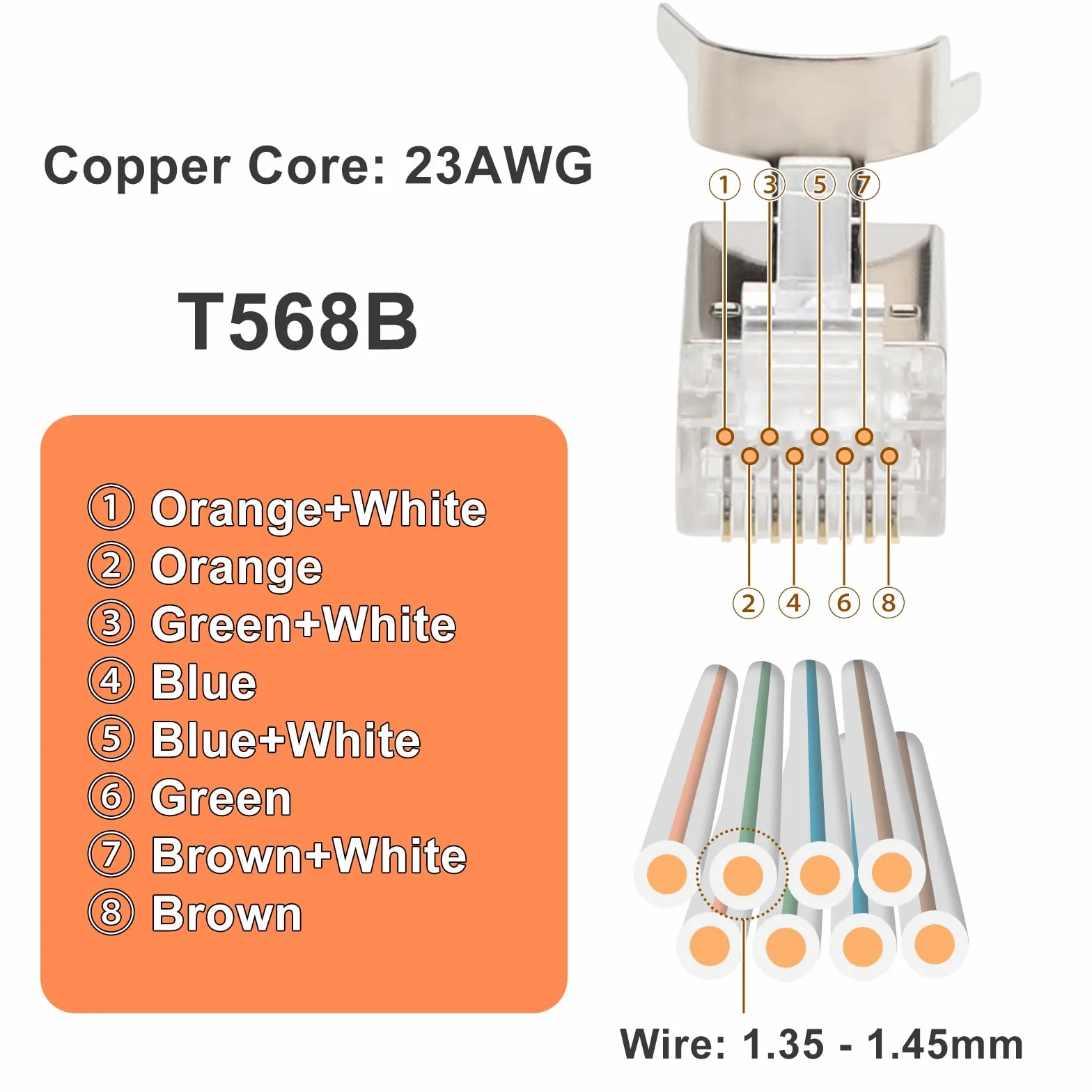 HENGBIRD 10 sztuk złączy RJ45 CAT 7 CAT 6A, pozłacane styki 50μ, ekranowane, AWG23, POE 10 Gb/s
