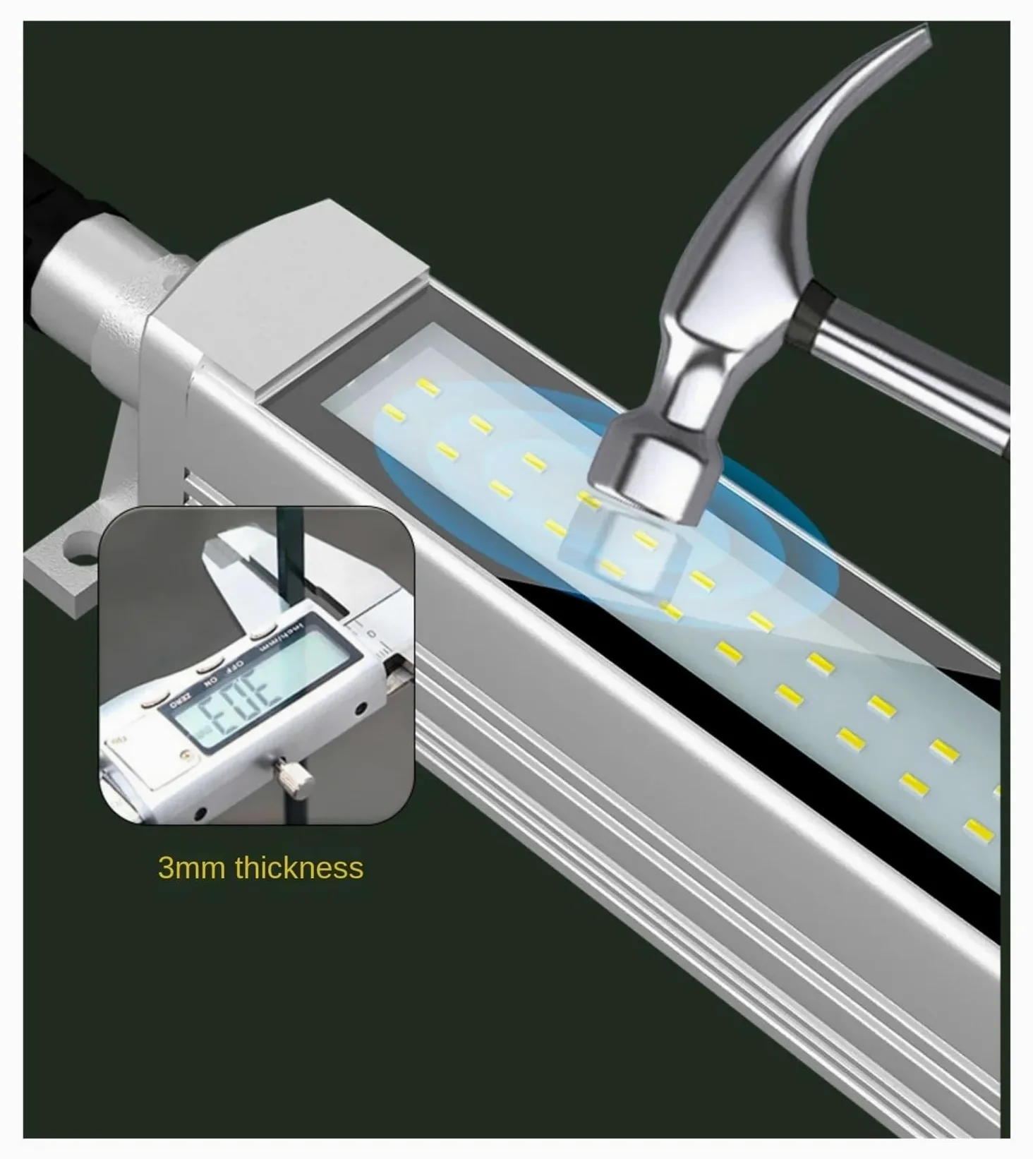 Lampa warsztatowa LED do frezarek CNC 24V/220V, wodoodporna, olejoodporna, IP67, długa lampa robocza do tokarki Odporność na uderzenia(6W Length 280mm,110-220V)