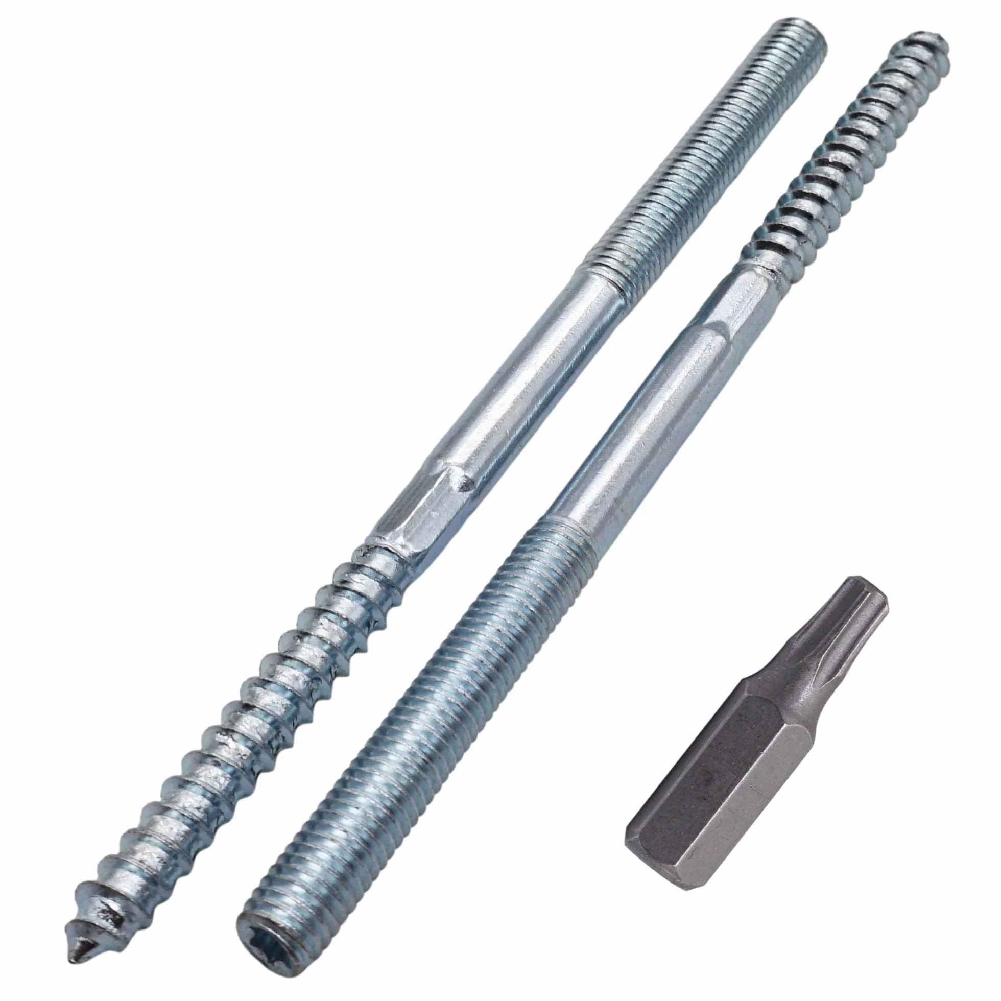 SKIR'CO (10 szt.) Śruby wieszakowe M8 x 140 mm, śruby do kołków z gwintem dwustronnym, śruby z łbem podwójnym