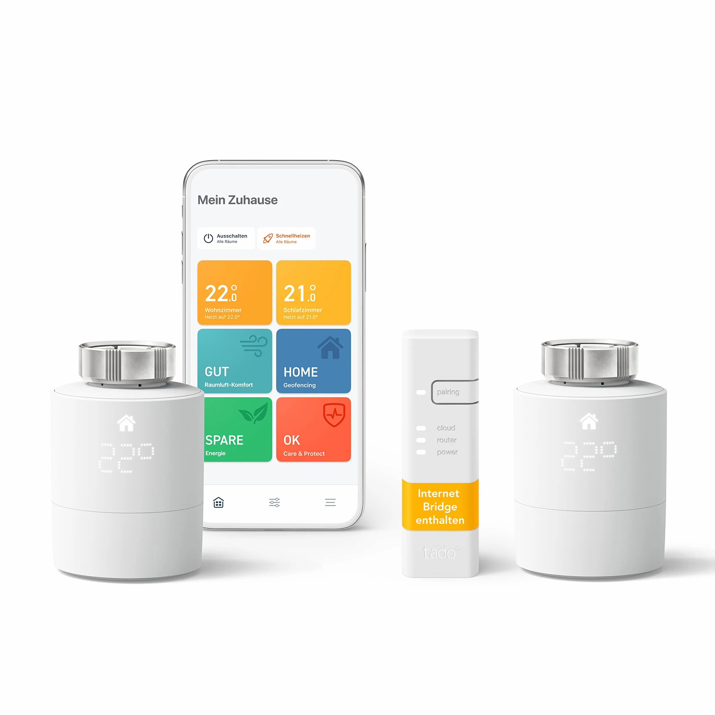 Tado V3P-Sk-2Srt01Ib01-Az-Ml-00 Inteligentny Termostat, Biały, 2 Sztuki
