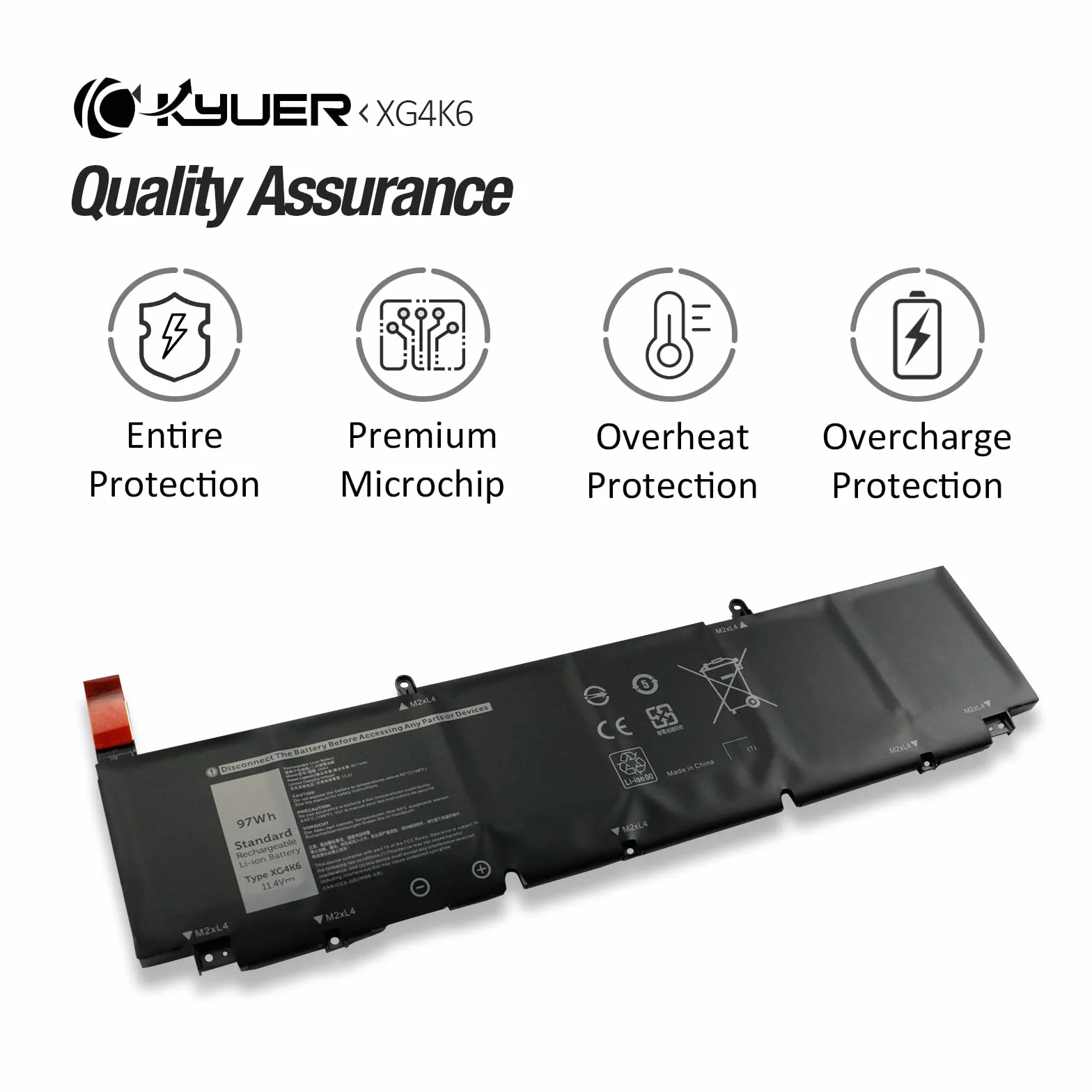 97Wh XG4K6 F8CPG Laptop Bateria do Dell XPS 17 9700 9710 9720 Precision 5750 5760 5770 Mobile Workstation P92F001 P92F002 P92F003 i7-10750H i7-10875H i7-11800H i5-10300H i5-11400H i9-10885H i9-11900H