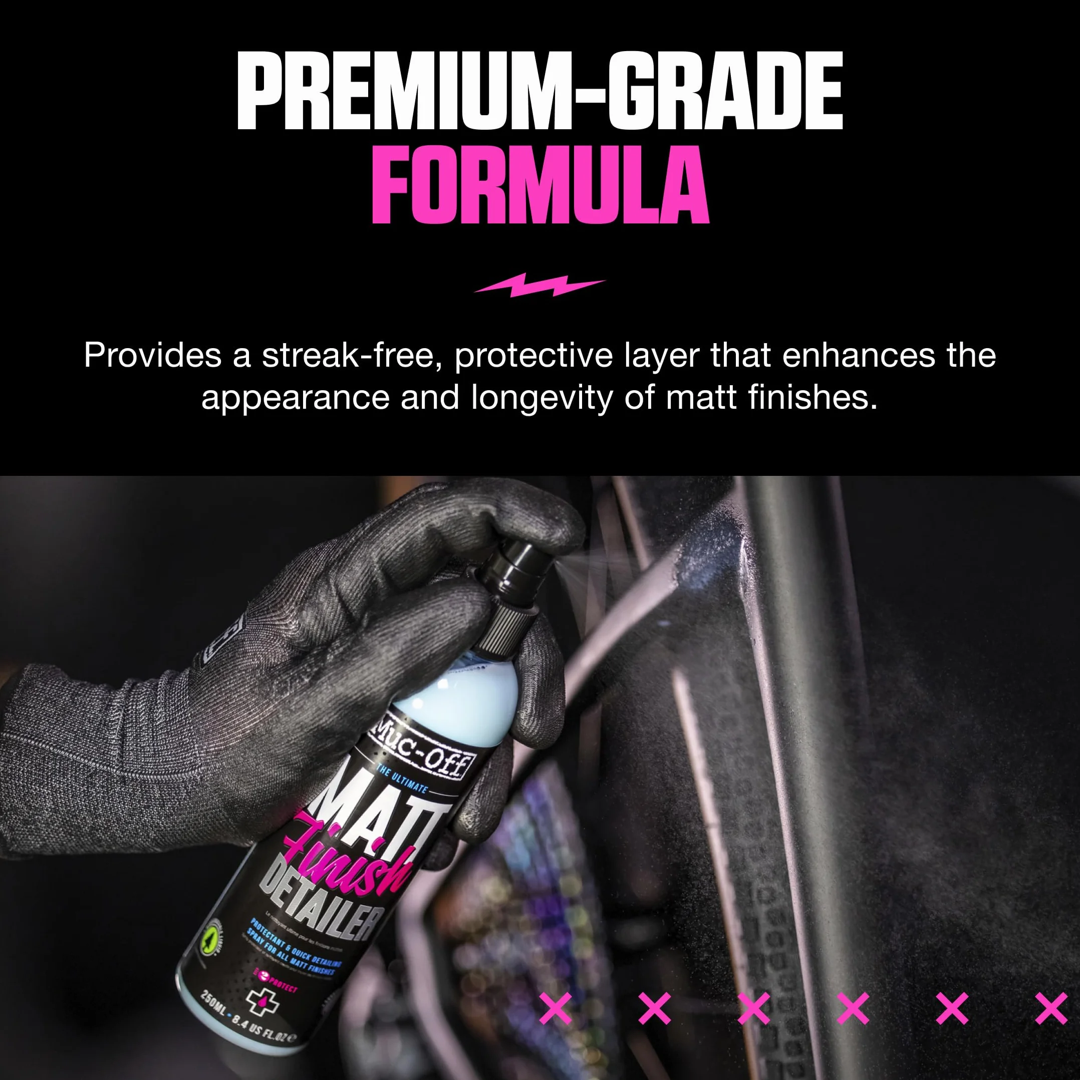 MUC-OFF Skuteczny Pistola muc-off detalle acabado mate 250 ml dla profesjonalistów i majsterkowiczów do codziennego użytku 250 ml