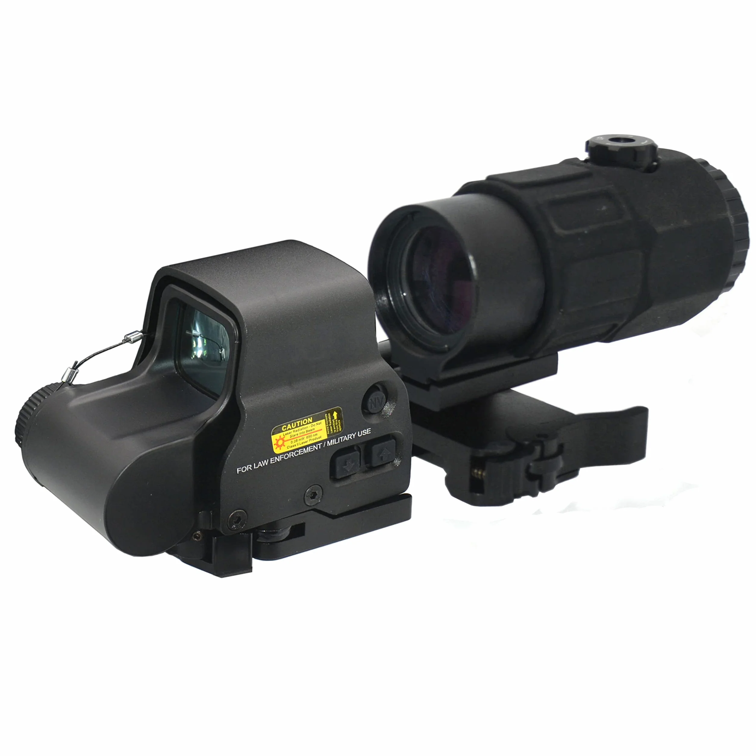 Celownik 558+G45 Green & Red Dot Reflex Scope z G45 5X szkło powiększające, hybrydowy optyczny celownik, montaż na szynie 20 mm