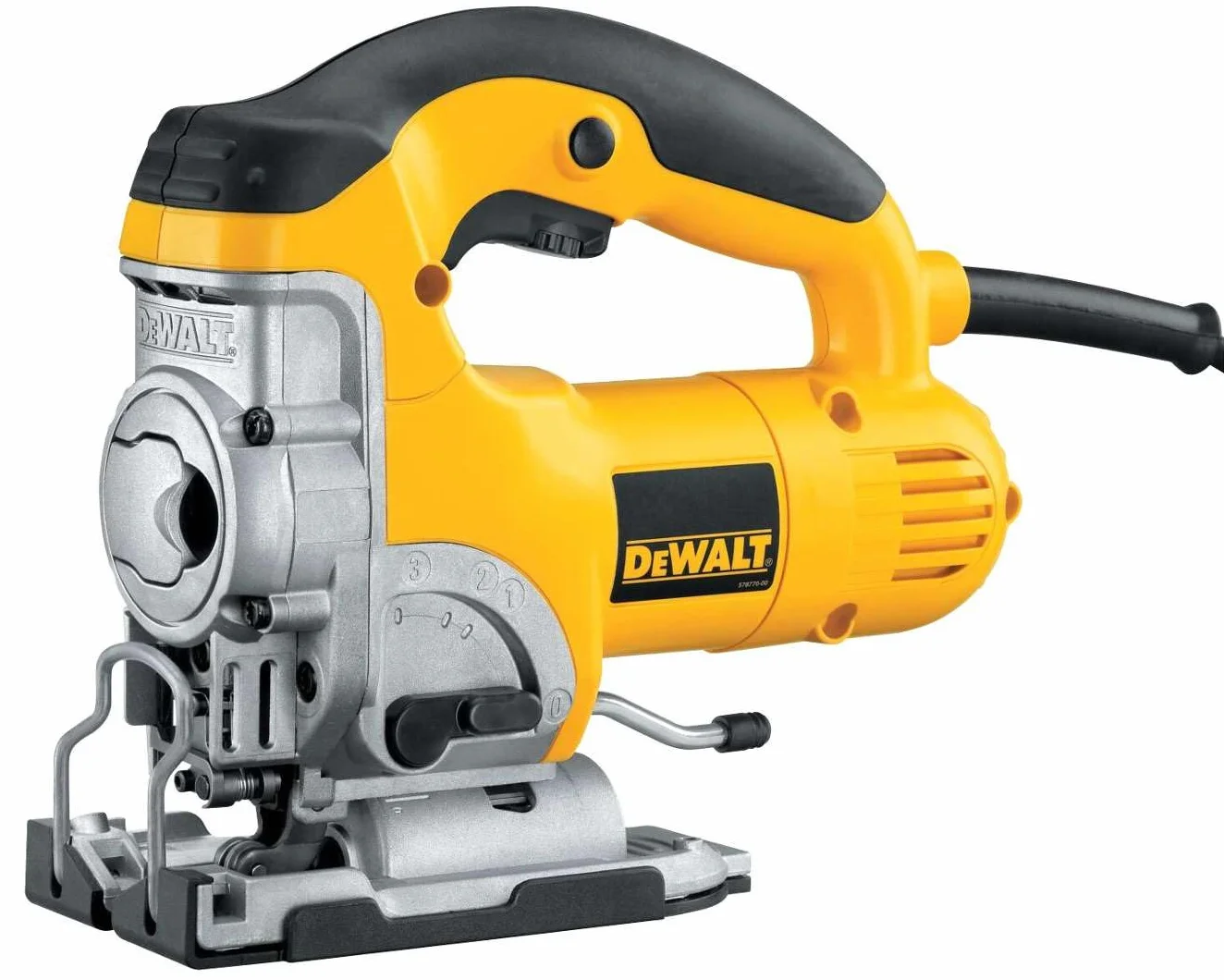 Dewalt DW331K-QS - Wyrzynarka 701w elektroniczna z zamkniętą pięścią + teczka