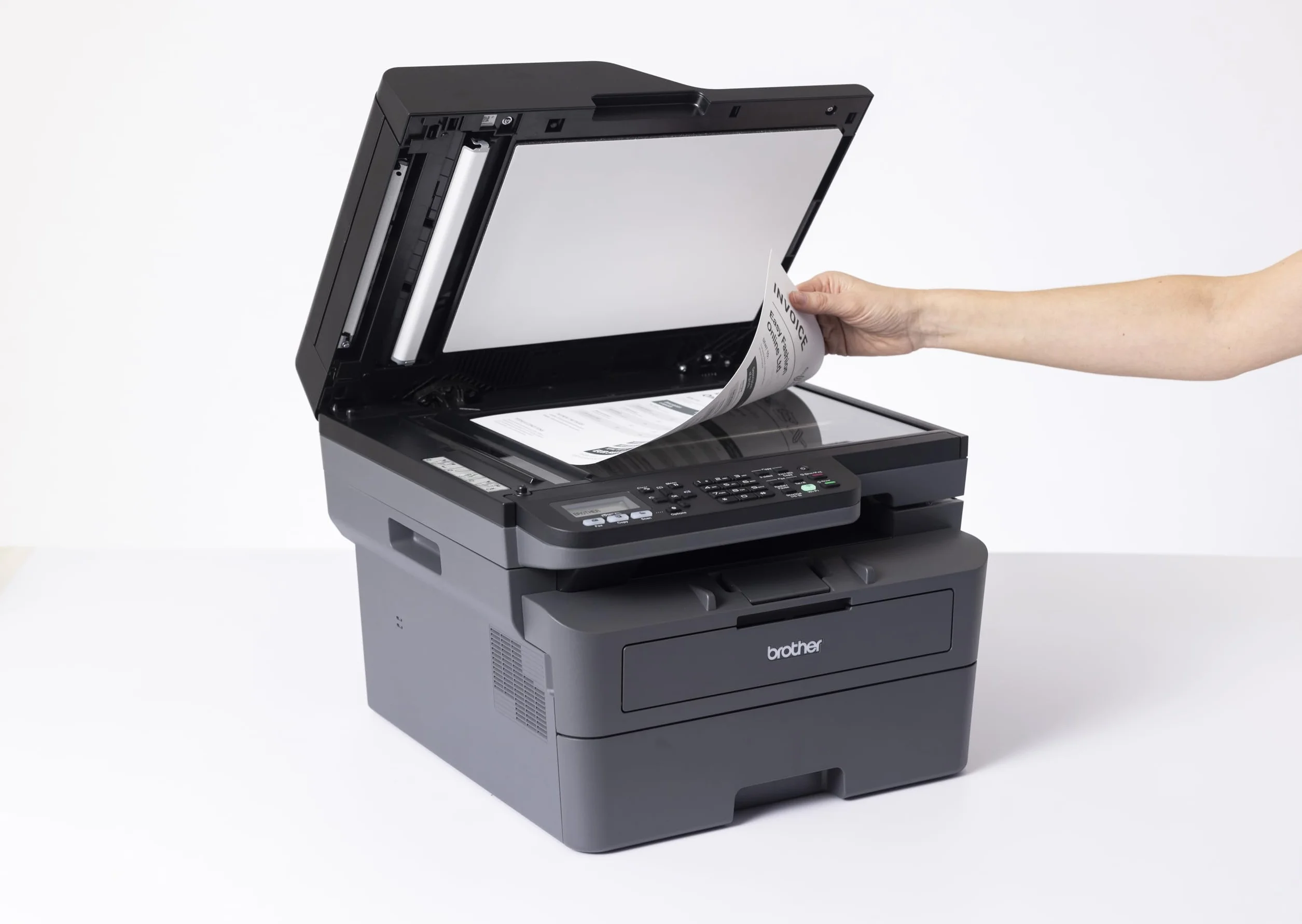 Brother MFC-L2827DW wielofunkcyjna drukarka laserowa 4 w 1, 32 ppm, druk dwustronny, 2-liniowy wyświetlacz LCD, Fast Ethernet, Wi-Fi 5 GHz i USB 2.0