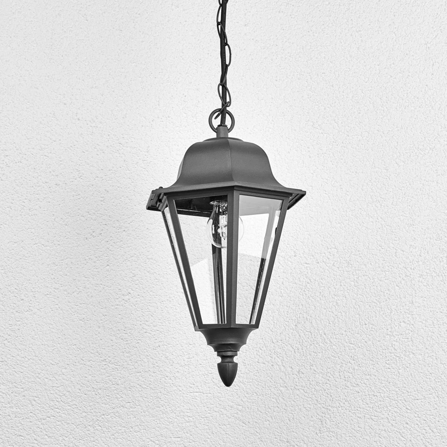 Lindby lampa wisząca zewnętrzna 'EDANA', kolor czarny, aluminium, żarówka E27