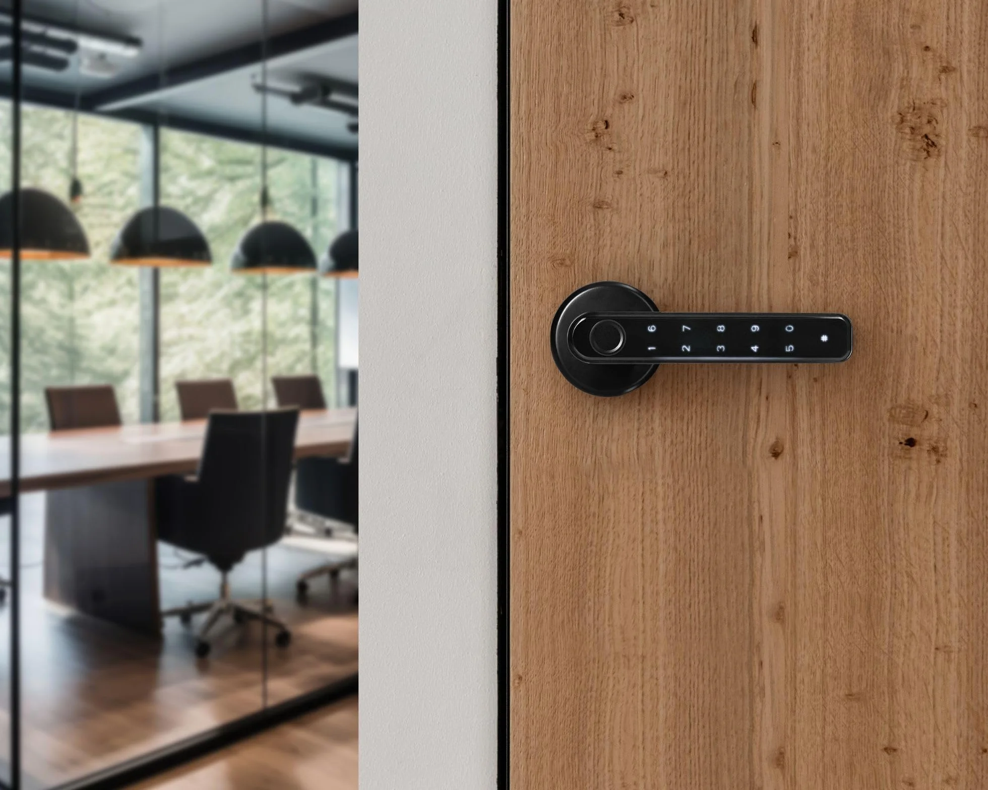 Klamka Szyfrowa Bluetooth 5.0 Zamek do Drzwi Tuya Smart Czarny IP20