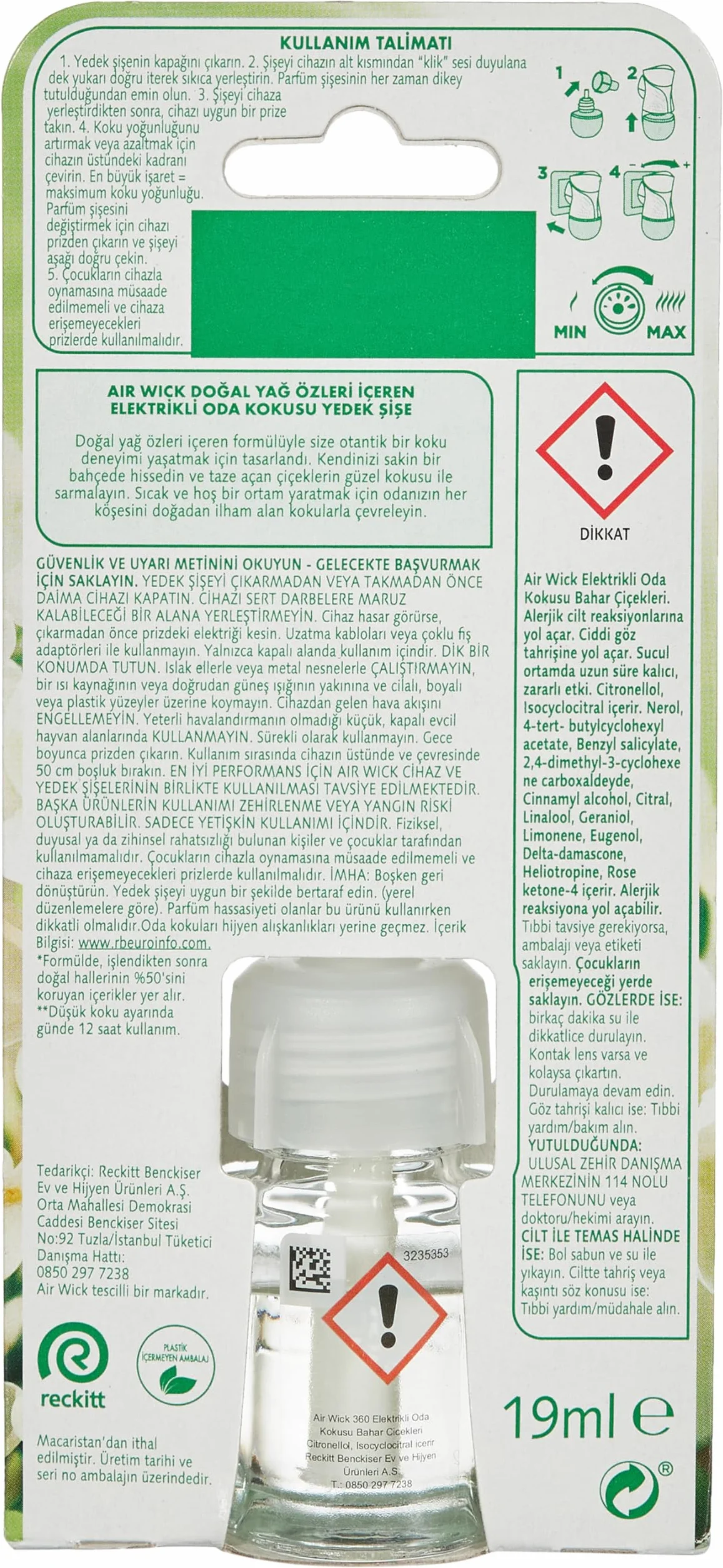 Air Wick Wkład do elektrycznego odświeżacza powietrza zapach Białe Kwiaty 19 ml