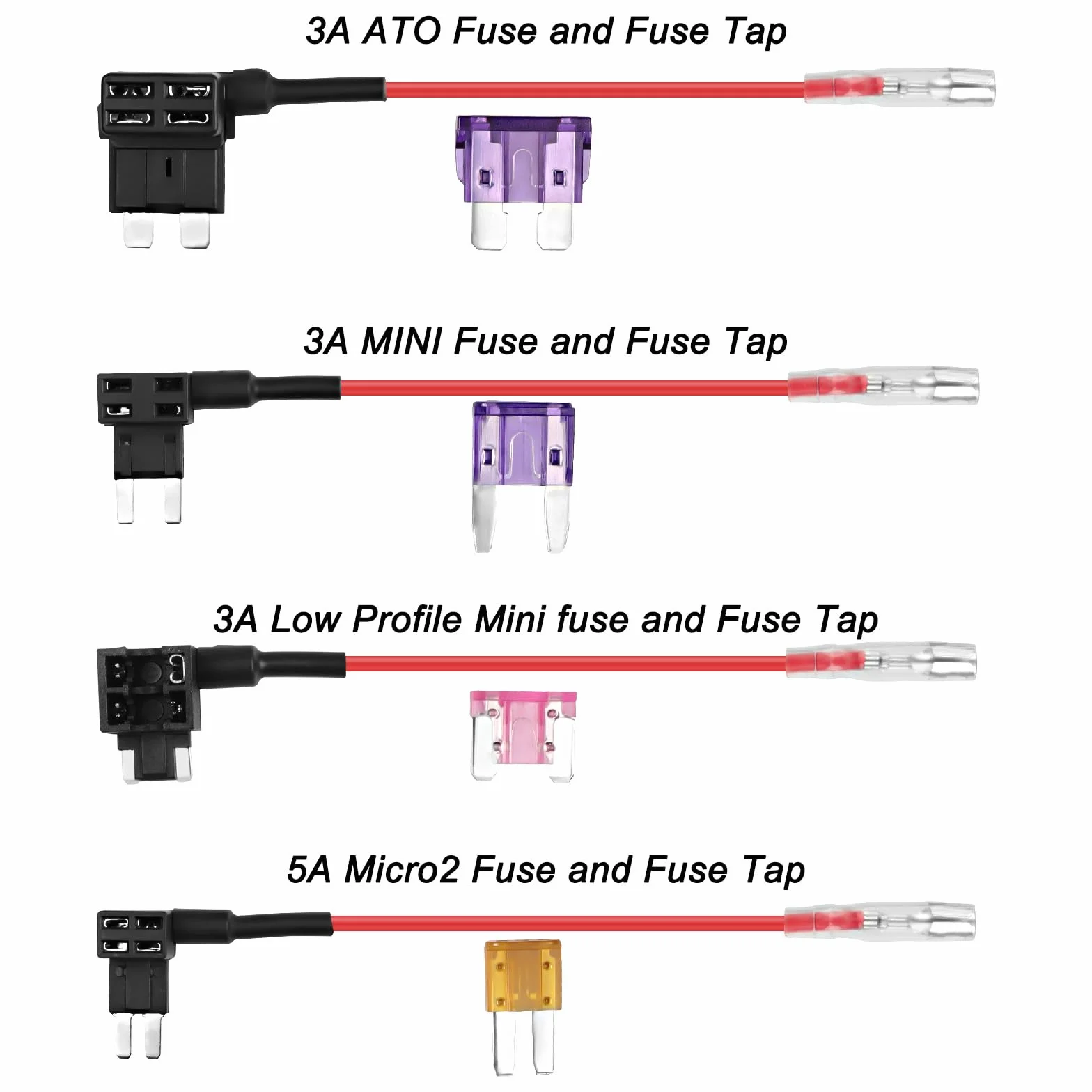XMSJSIY RJ11 zestaw detektorów radarowych Hardwire Kit bezpośrednie okablowanie zestaw detektorów radarowych szybkie połączenie do lokalizatora GPS z 4 kranami zabezpieczającymi, kablem zasilającym i