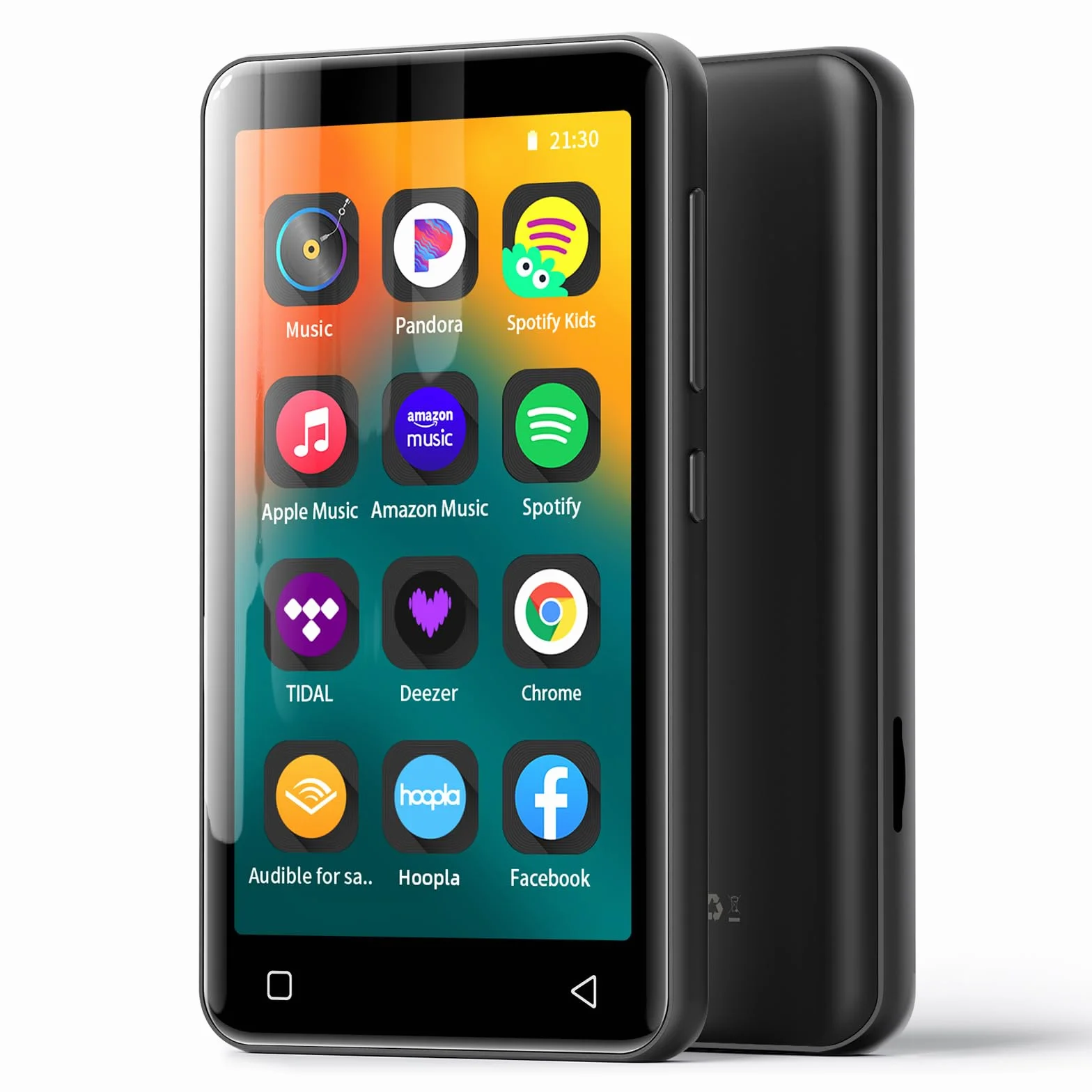 Innioasis Odtwarzacz MP3 80 GB Bluetooth WiFi 4-calowy Ekran Dotykowy Android Streaming MP4 Czarny