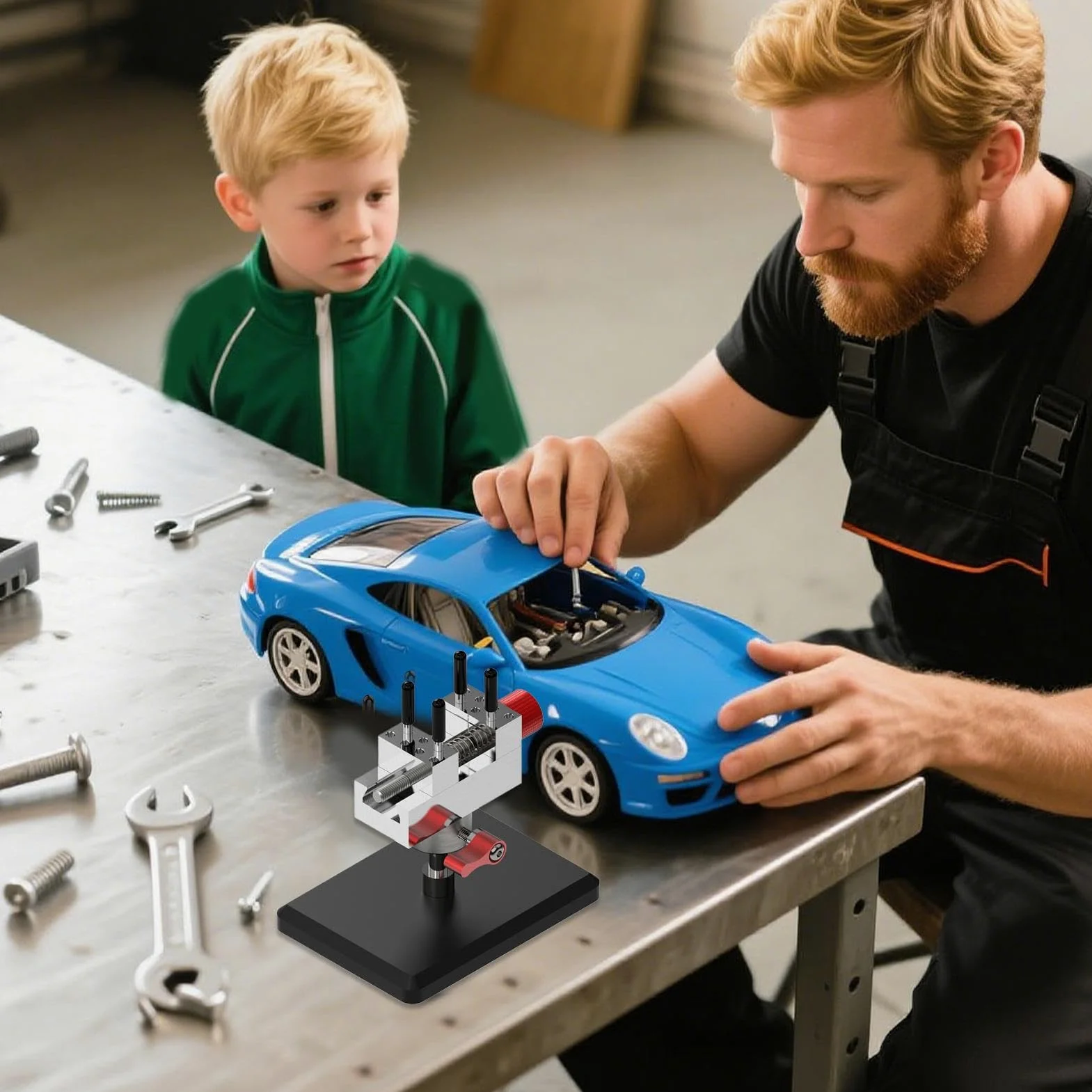 Miniaturowy zacisk stołowy, modelarstwo, stół domowy, hobbystów, twórców biżuterii, entuzjastów rzemiosła, naprawców, artystów, warsztatów domowych, biurka
