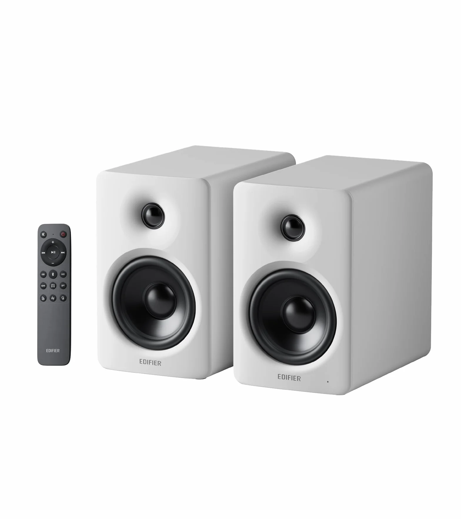 Edifier M90 Głośniki Półkowe 100W RMS Hi-Res Audio LDAC Bluetooth 6.0 HDMI eARC USB-C AUX SUB OUT Biały
