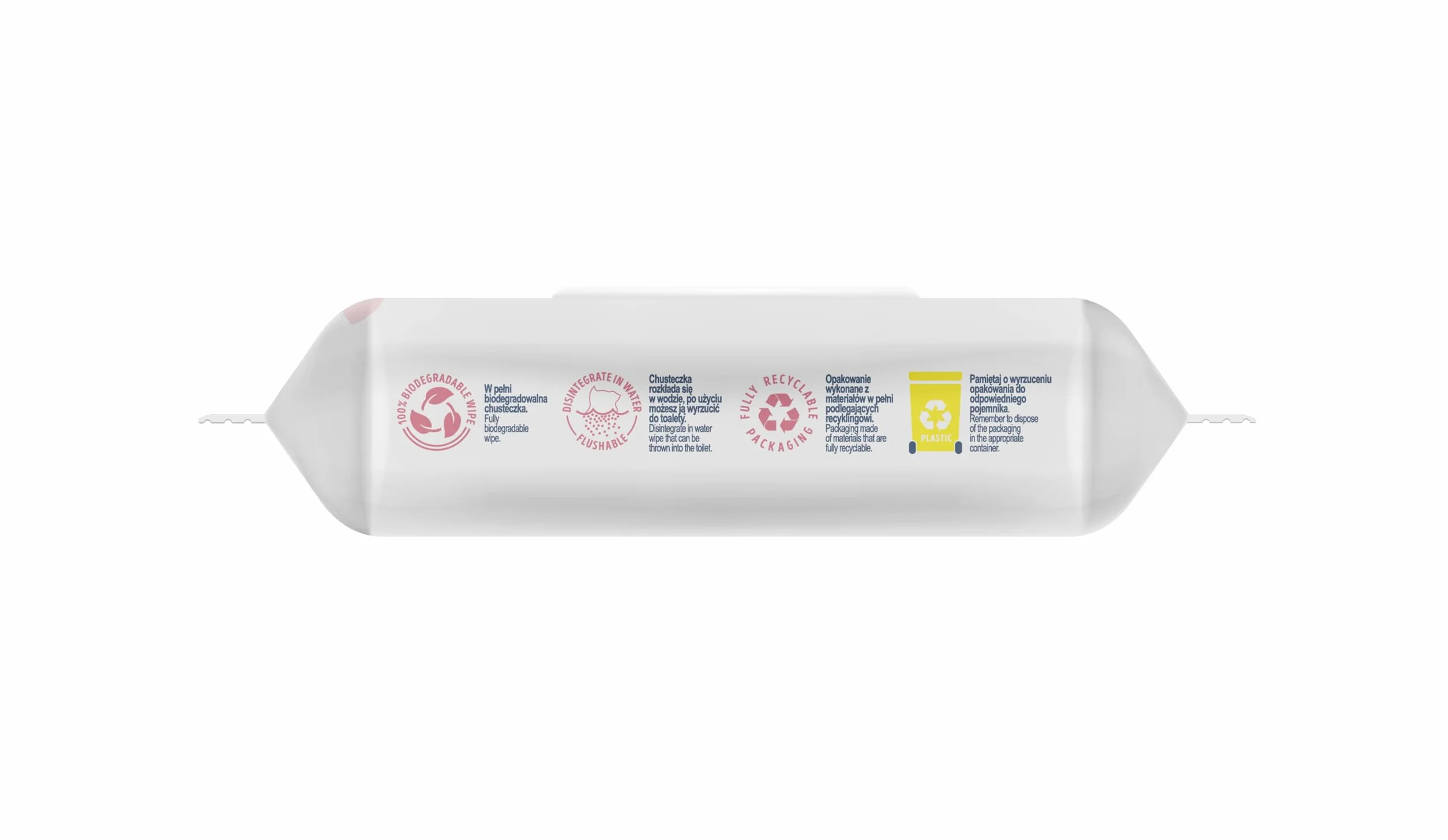 Cleanic Intimate Nawilżany Papier Toaletowy - spłukiwalny - Połączenie nawilżanego papieru i chusteczki nawilżanej - oczyszcza i odświeża okolice intymne - ekstrakt z żurawiny i prebiotyk - 40 sztuk