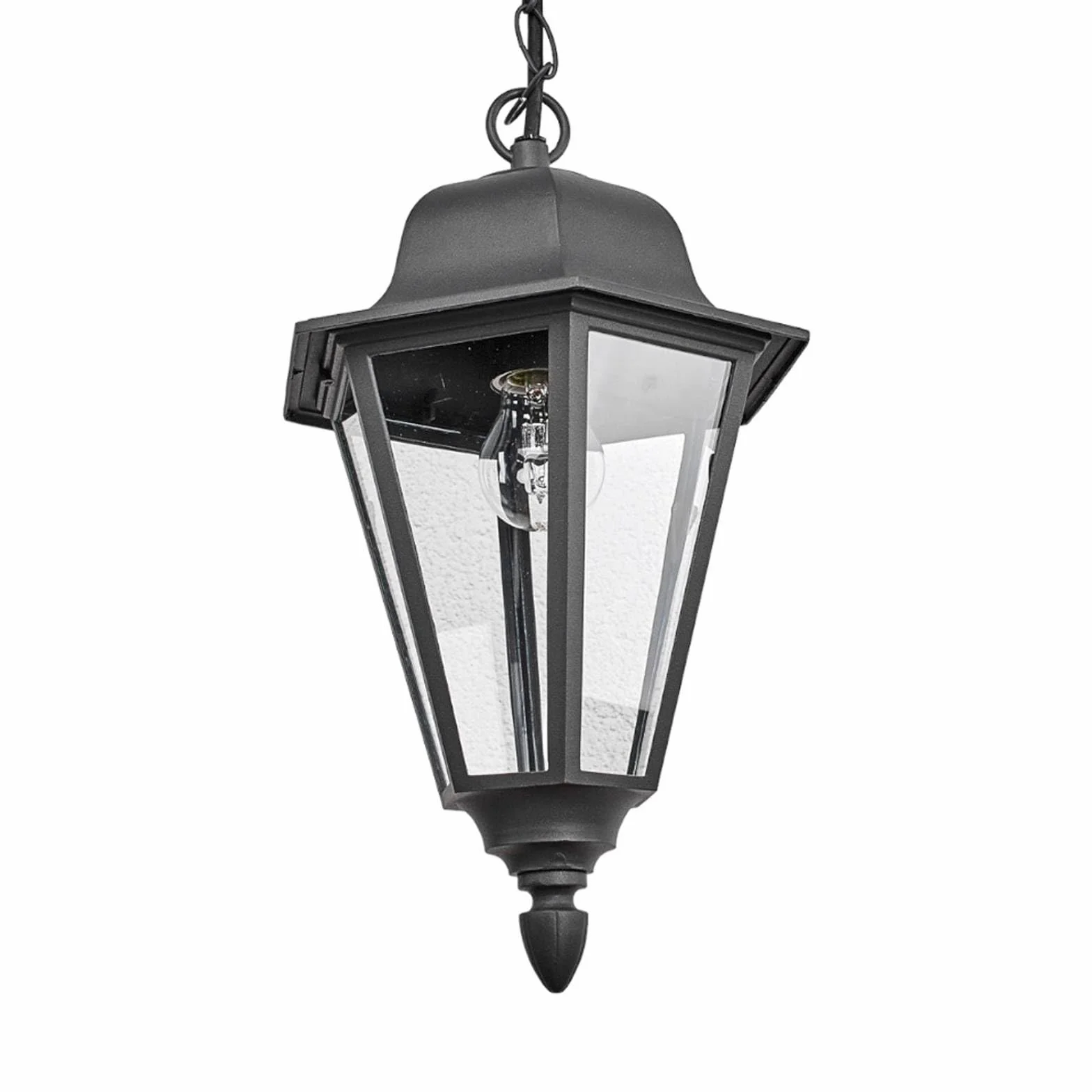 Lindby lampa wisząca zewnętrzna 'EDANA', kolor czarny, aluminium, żarówka E27