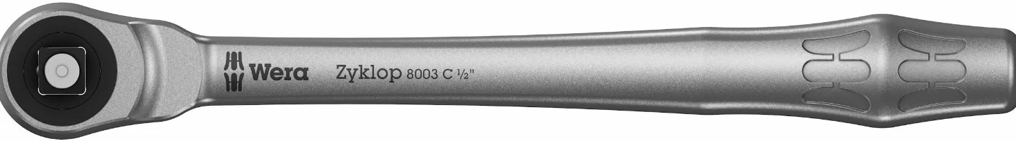 Wera 05004063001 8003 C Zyklop metalowa grzechotka z napędem kwadratowym i napędem 1/2"
