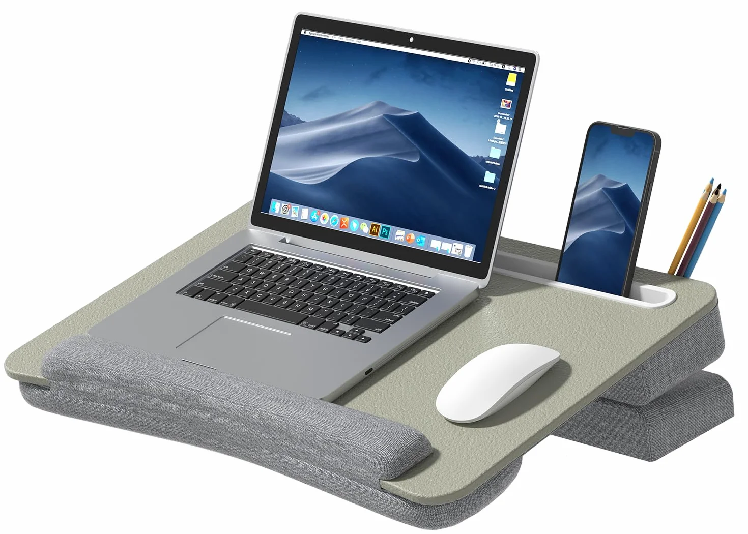 PUTORSEN poduszka na laptop taca na kolana ergonomiczna podkładka na nadgarstek 17,3" regulacja wysokości