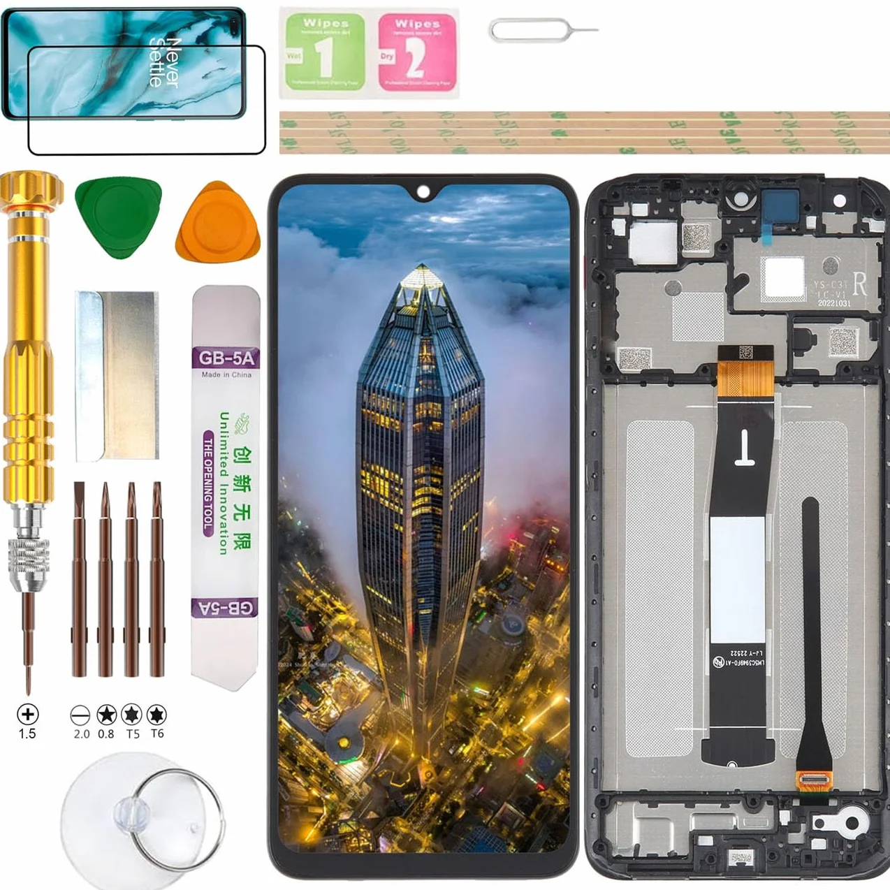 Zespół wyświetlacza LCD do Xiaomi Redmi 12C 22126RN91Y zestaw do wymiany ekranu