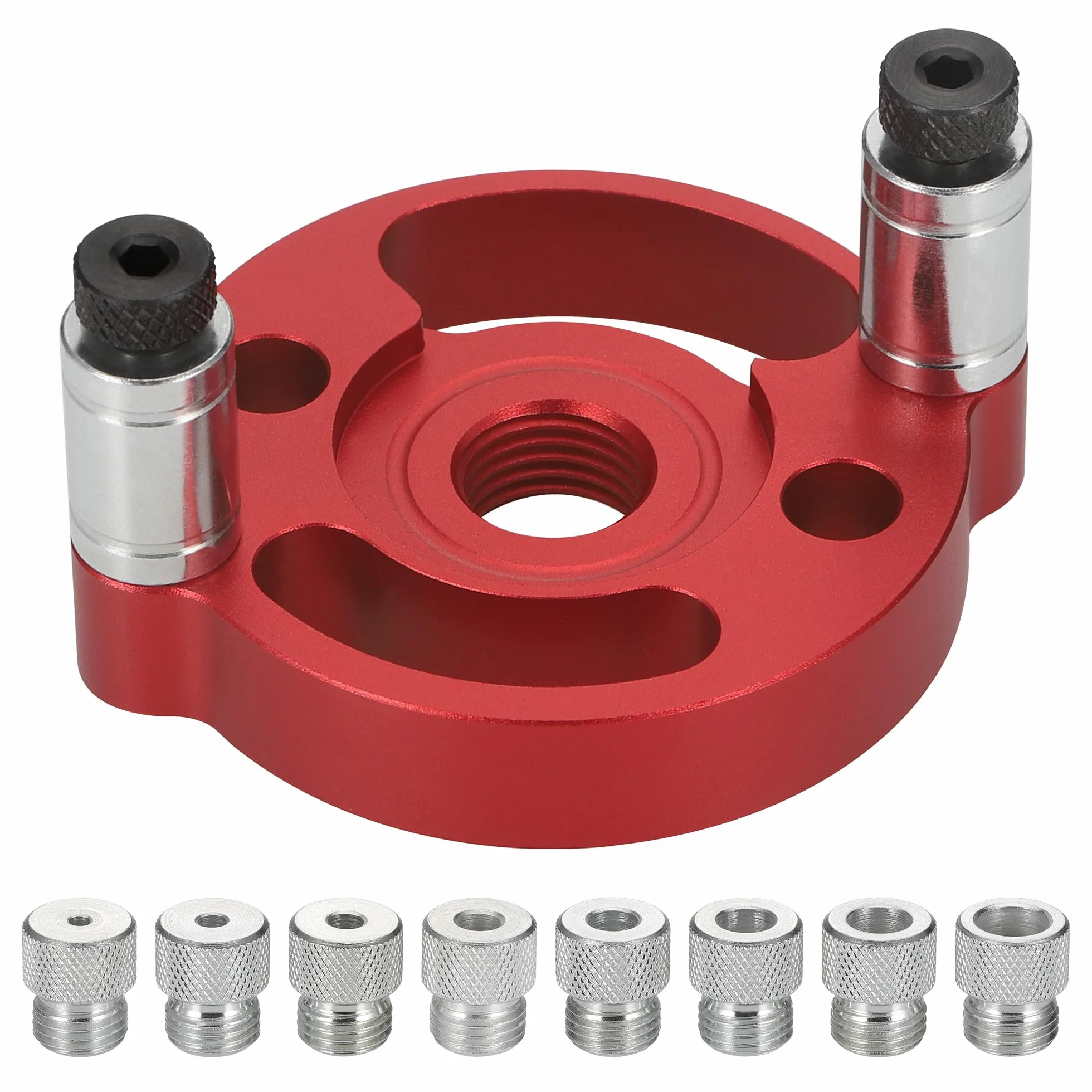 Zocipro Zestaw badawczy centrum pracy do drewna, aluminiowe centrum wiercenia z tulejami wiertniczymi 3/4/5/6/7/8/9/10mm, pionowe prowadnice wiertnicze do drewna
