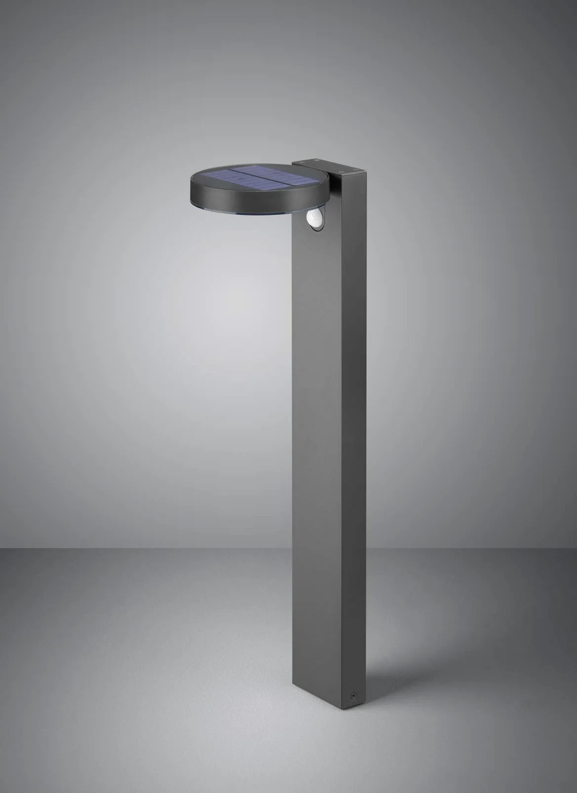 Reality Leuchten Posadas R42251142 lampa solarna LED, tworzywo sztuczne, antracyt, w zestawie 4,5 W LED, czujnik ruchu, lampa drogowa