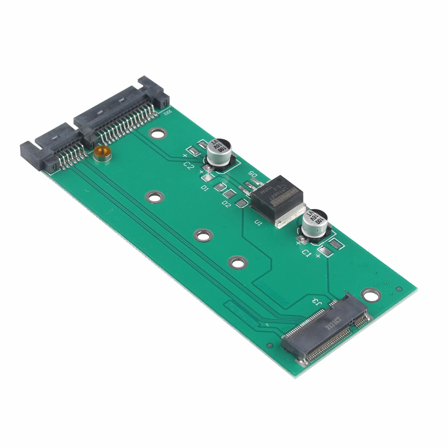 Karta adaptera M.2 NGFF na SATA III 22-pinowa konwerter dysku twardego do 2280/2260/2242/2230 6 Gb/s