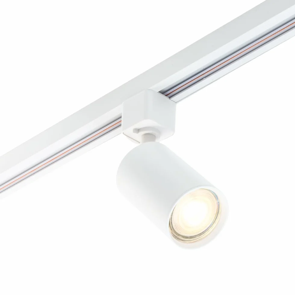 Focus III – 1-fazowe oświetlenie szyny GU10-100 cm, kształt litery I, z 3 punktami, system szyn w kolorze białym, łatwa instalacja, wydajne oświetlenie LED, nadaje się do czystego i atmosferycznego
