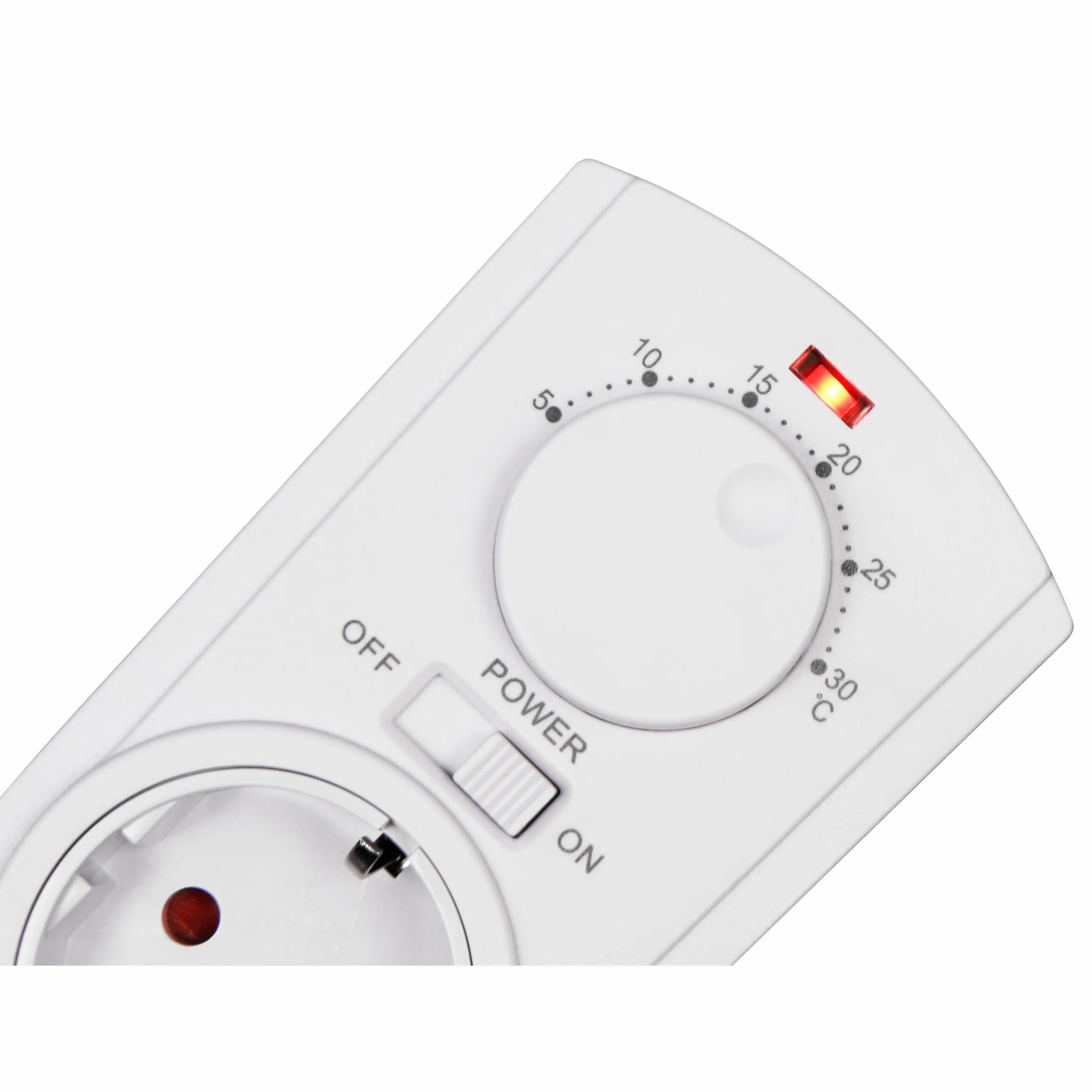 MC POWER - Termostat gniazdkowy z regulacją klimatu | TCU-330 | 5-30 °C, maks. 3500 W, 230 V/16 A | łatwe sterowanie klimatyzatorami i ogrzewaniem bez dodatkowego okablowania (pomiar wewnętrzny)