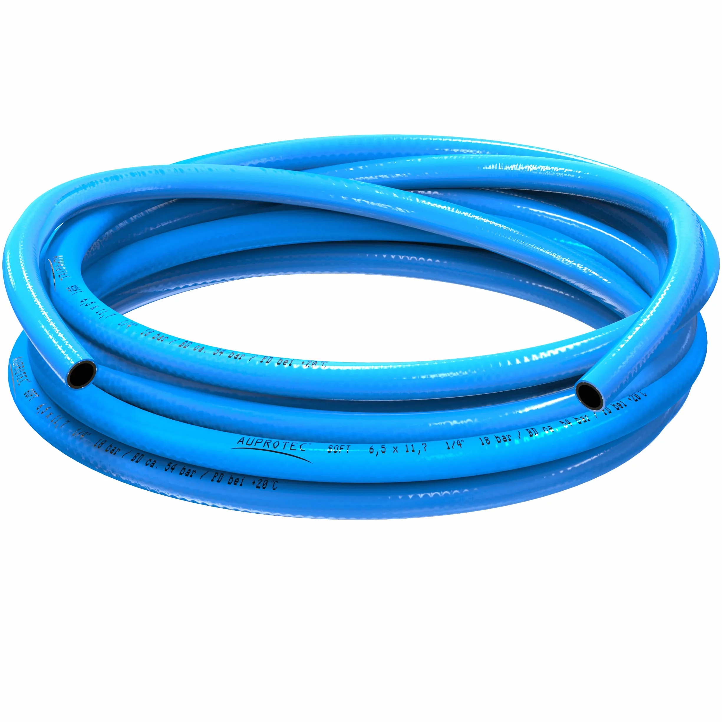 AUPROTEC Wąż sprężonego powietrza 6 mm Ø wewnętrzna 20 m wąż PCW I 3-warstwowy wąż tkaninowy do kompresora sprężonego powietrza I Bund/towar sprzedawany na metry, bardzo elastyczny