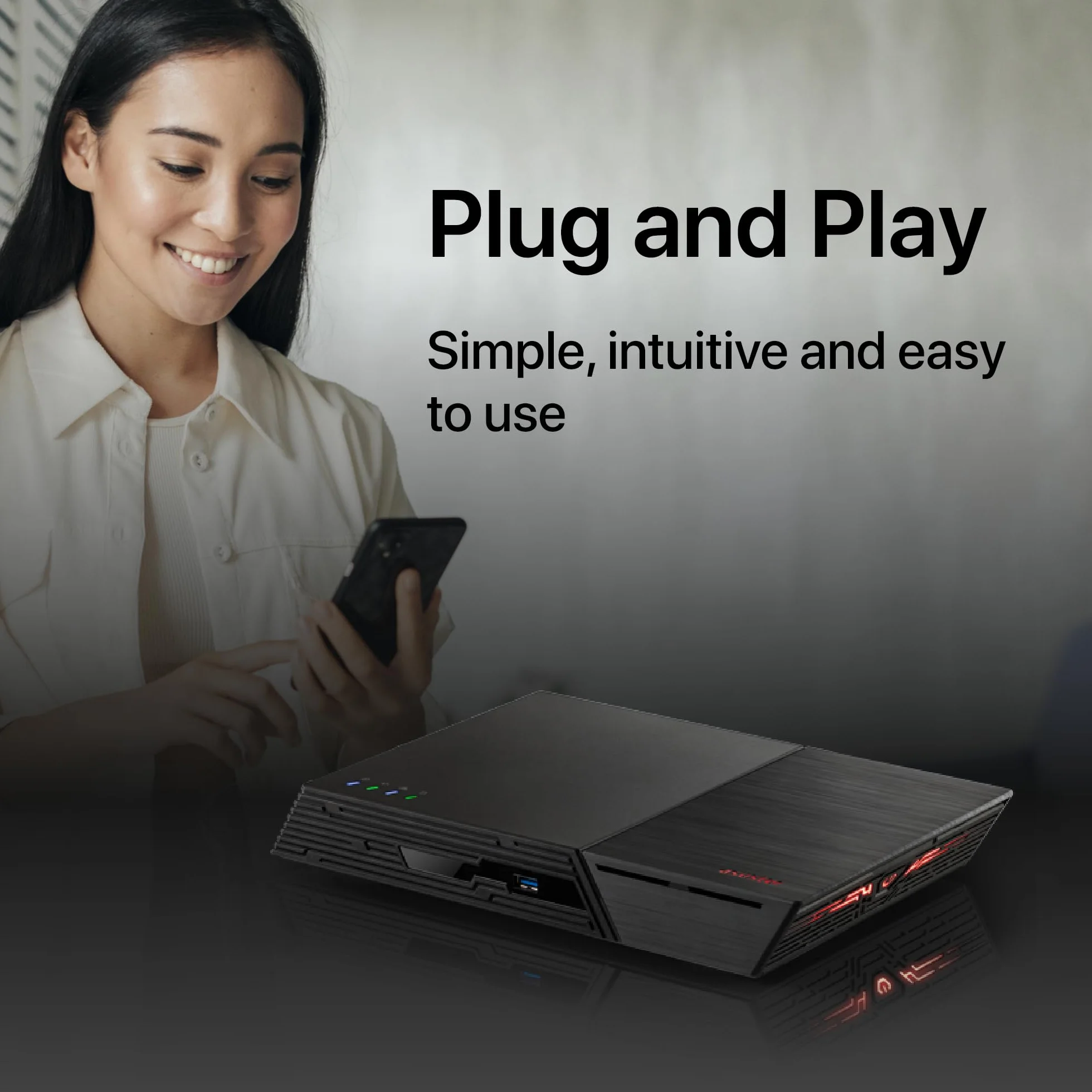 Asustor Flashtor 6 FS6706T - 6 Bay Pure M.2-SSD-NAS pamięć sieciowa obudowa, Quad Core 2.0 GHz, gniazdo SSD Six M.2, podwójne porty 2.5 GbE, 4 GB RAM DDR4 (Diskless)