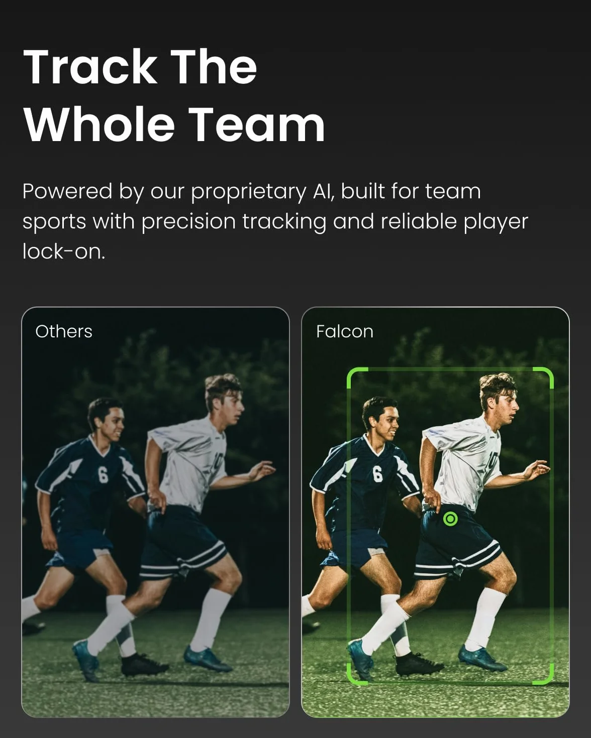 XbotGo Falcon All-in-One kamera sportowa AI 4K z automatycznym śledzeniem podwójnym obiektywem