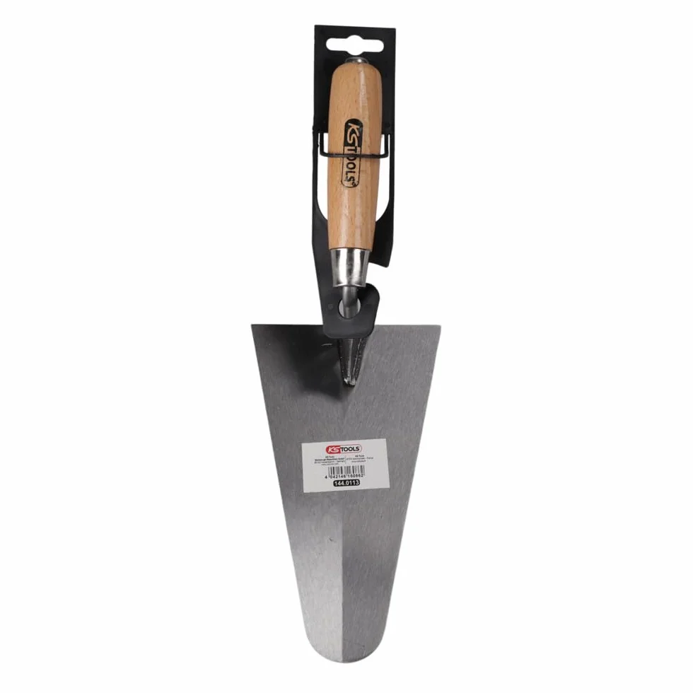 KS Tools 144.0113 Stuckateurkelle, okrągła, 200 mm, z drewnianym uchwytem