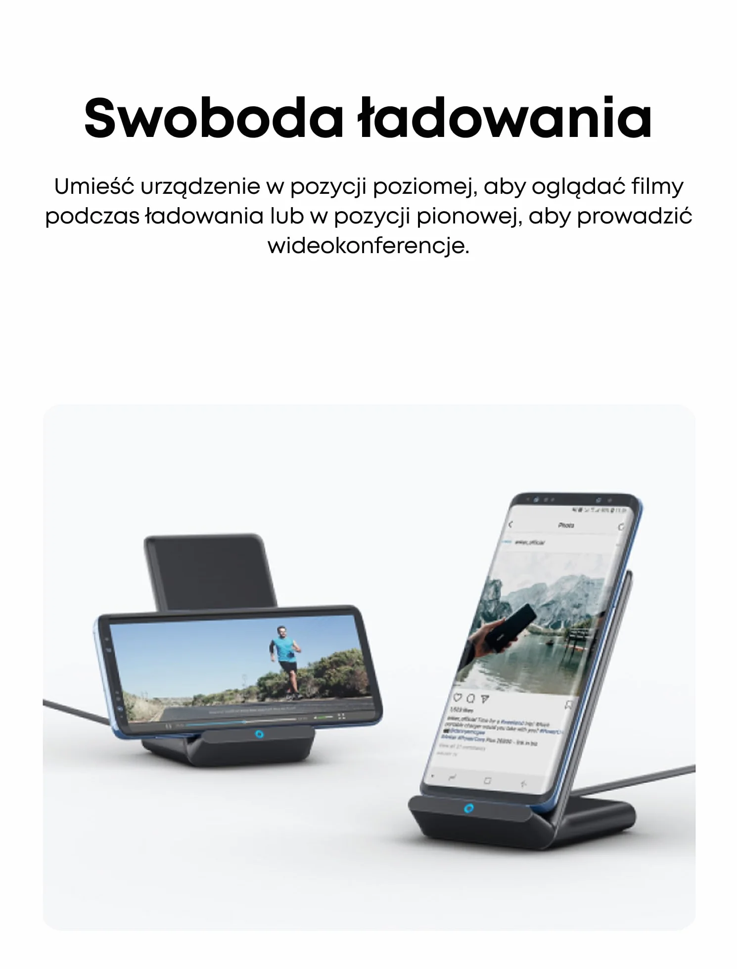 Anker PowerWave bezprzewodowa ładowarka stojąca 10 W Qi