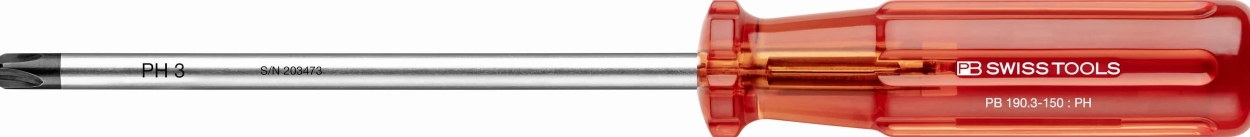 PB Swiss Tools - 4 klasyczne śrubokręty do śrub krzyżakowych, model #1562.CBB, zestaw w kartonowym pudełku, śrubokręty