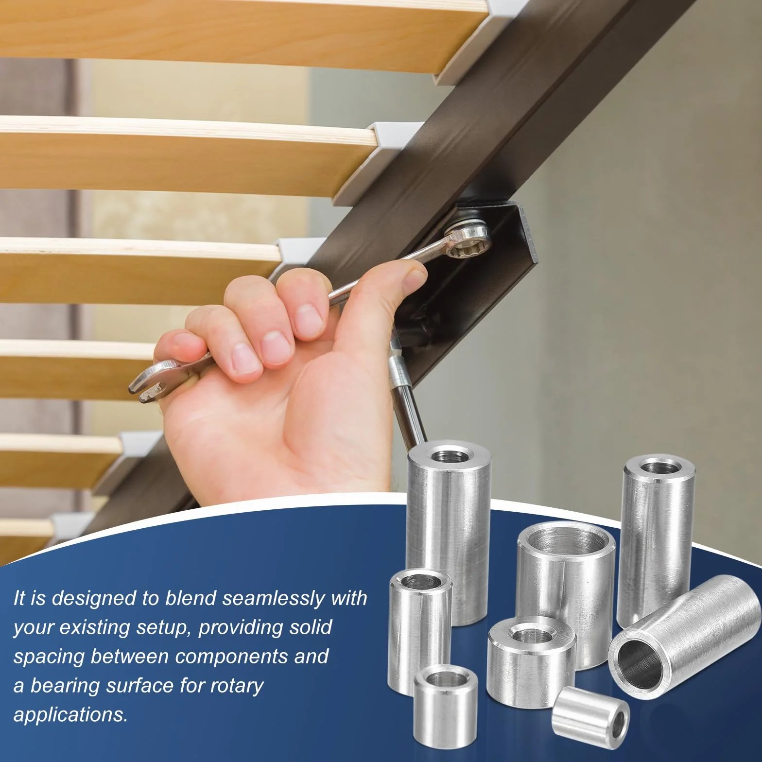 QUARKZMAN 5 sztuk podkładki dystansowe ze stali nierdzewnej, 10 mm ID x 12 mm OD x 3 mmL niegwintowany mosiężny separator śrubowy okrągły szczelina do śrub nakrętek 3/8" lub M10