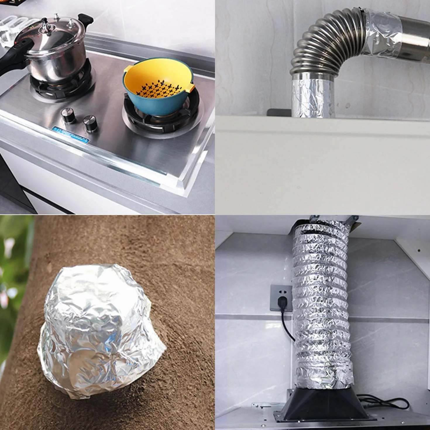 Taśma aluminiowa o grubości 0,1 mm, samoprzylepna, odporna na wysokie temperatury, wodoszczelna, aluminiowa taśma klejąca do izolacji HVAC, uszczelek, kanałów powietrznych, 5 cm x 20 m