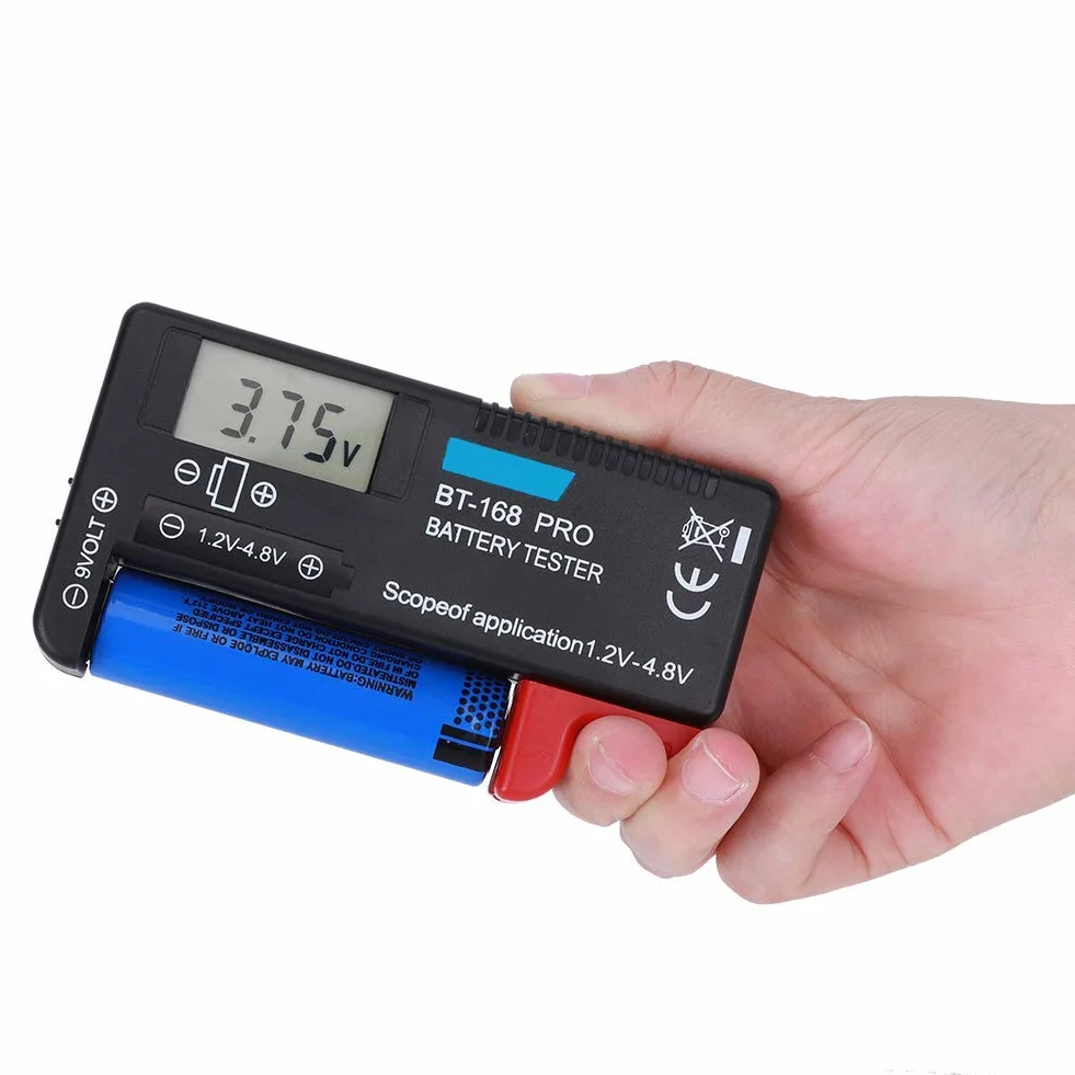 Cyfrowy tester baterii ABS Przenośny kontroler baterii LCD Silna kompatybilność Tester obciążenia baterii do małych baterii Przycisk ogniwa 1,2 V - 4,8 V