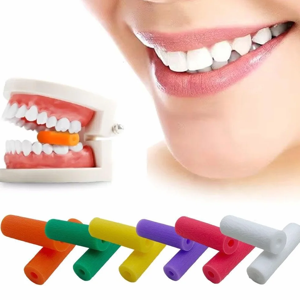 2 szt. Wyrównywarki do żucia zębów dentystyczne ortodontyczne niewidoczne ustalające zęby siedzące Alinger Perfect Chewies Stick Smile Silikon Owoc